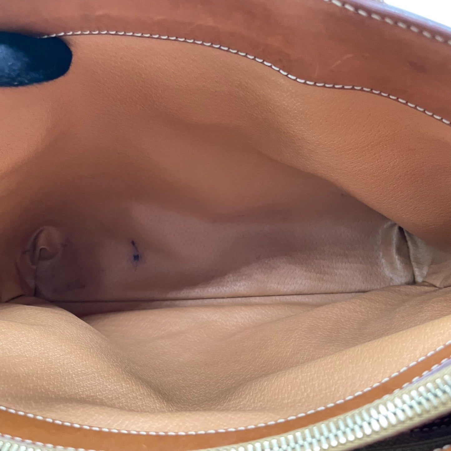 美品 CELINE セリーヌ ヴィンテージ ハンドバッグ マカダム柄 トートバッグ ブラウン レザー PVC MC97 Z1