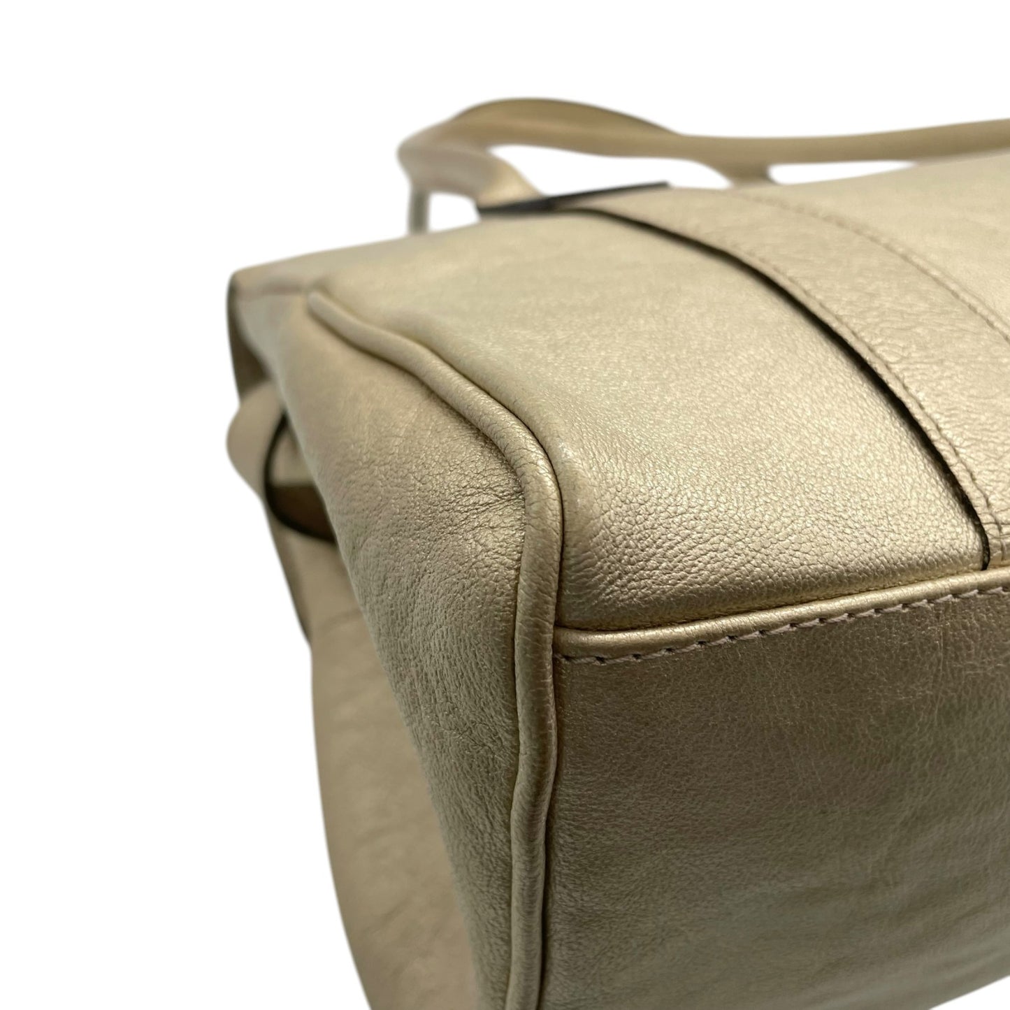 美品 マルベリー mulberry ベイズウォーター ハンドバッグ レザー 本革 ゴールドカラー ベージュ ゴールド金具 レディース フラップ ターンロック クラシック 通勤 通学 K12