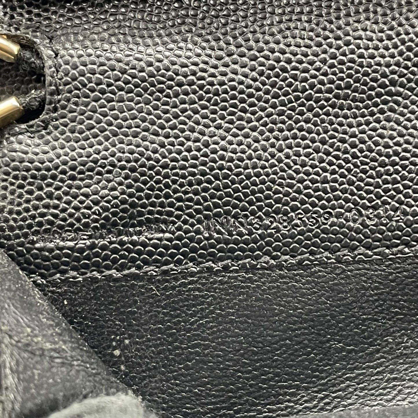 Authentic SAINT LAURENT YSL Leather Round Zipper Wallet Black Gold Hardware Unisex