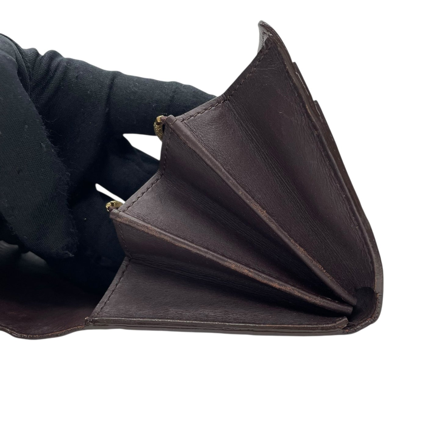 Authentic Louis Vuitton Porte-Feuille Sarah Monogram Vernis M93524 Long Wallet Amarante Patent Leather Gold Hardware Women's