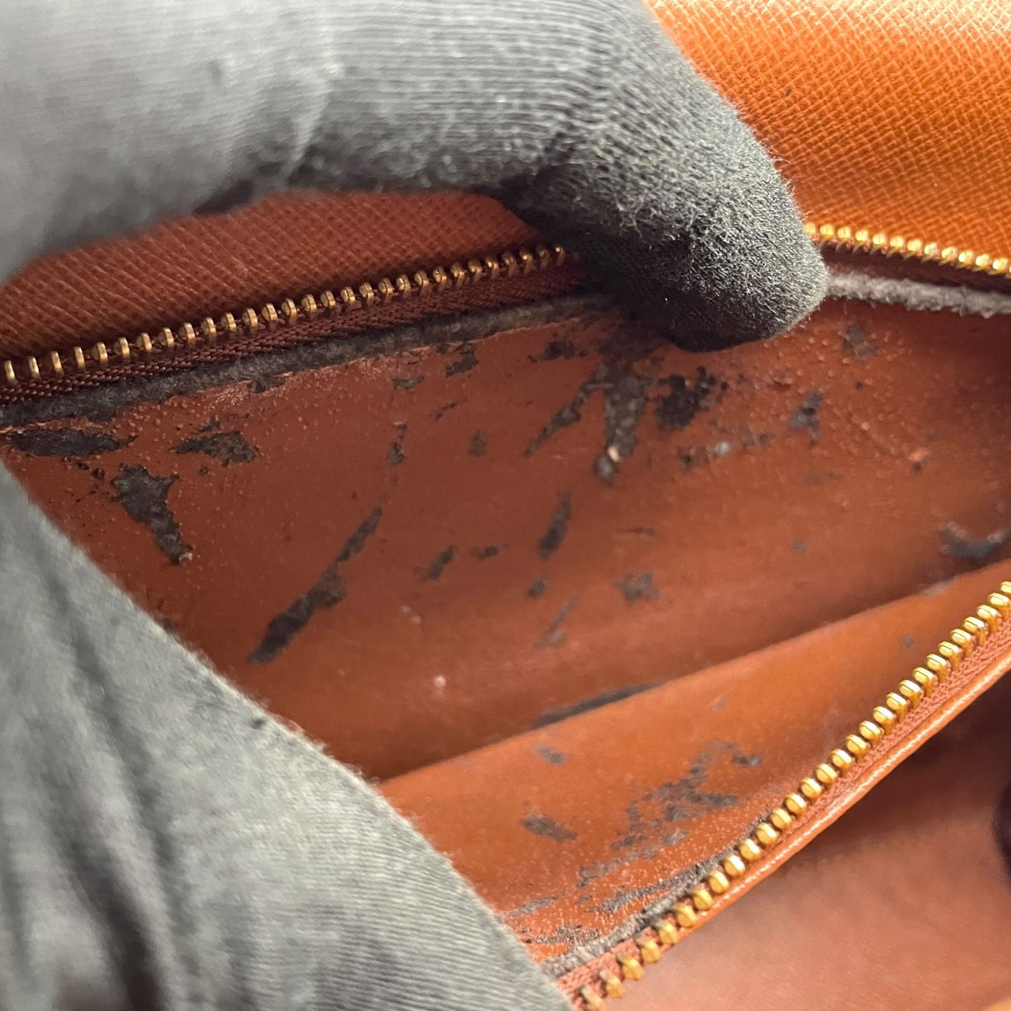 Authentic LOUIS VUITTON Monogram Marzelive Handbag M51379 Brown PVC Leather Gold Hardware Top Handle Flap Closure Women's