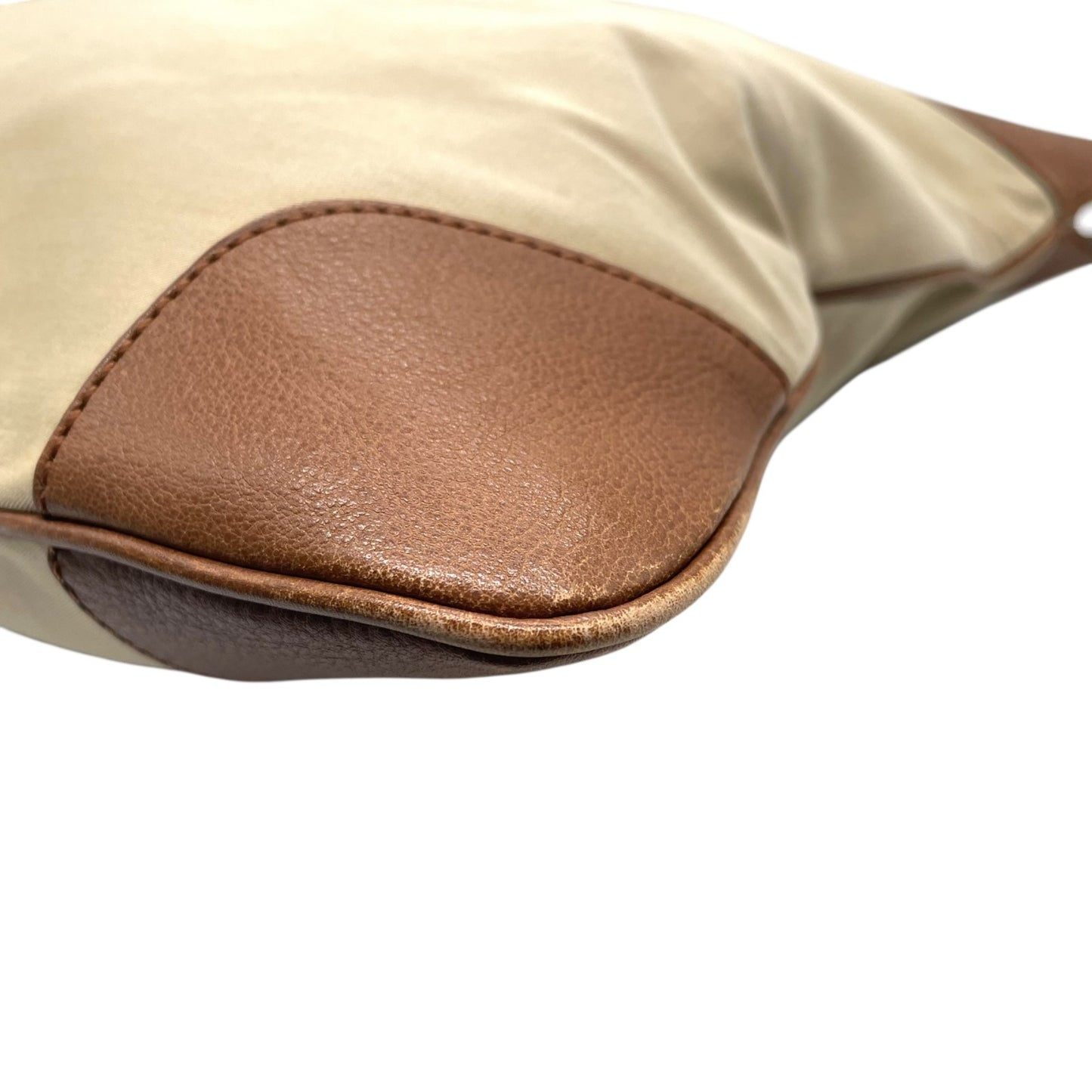 美品 BURBERRY バーバリー トートバッグ キャンバス レザー ベージュ 茶 ブラウン 刺繡ロゴ ゴールド金具 肩掛け可 内側ノバチェック レディース U13