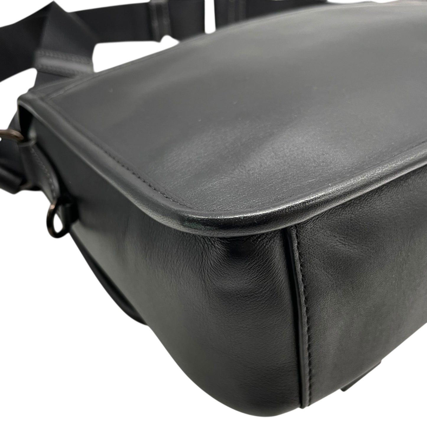 極美品 COACH コーチ League リーグ メッセンジャーバッグ C9157 ショルダーバッグ ボディバッグ レザー 黒 ブラック 斜め掛け可 メンズ レディース K5