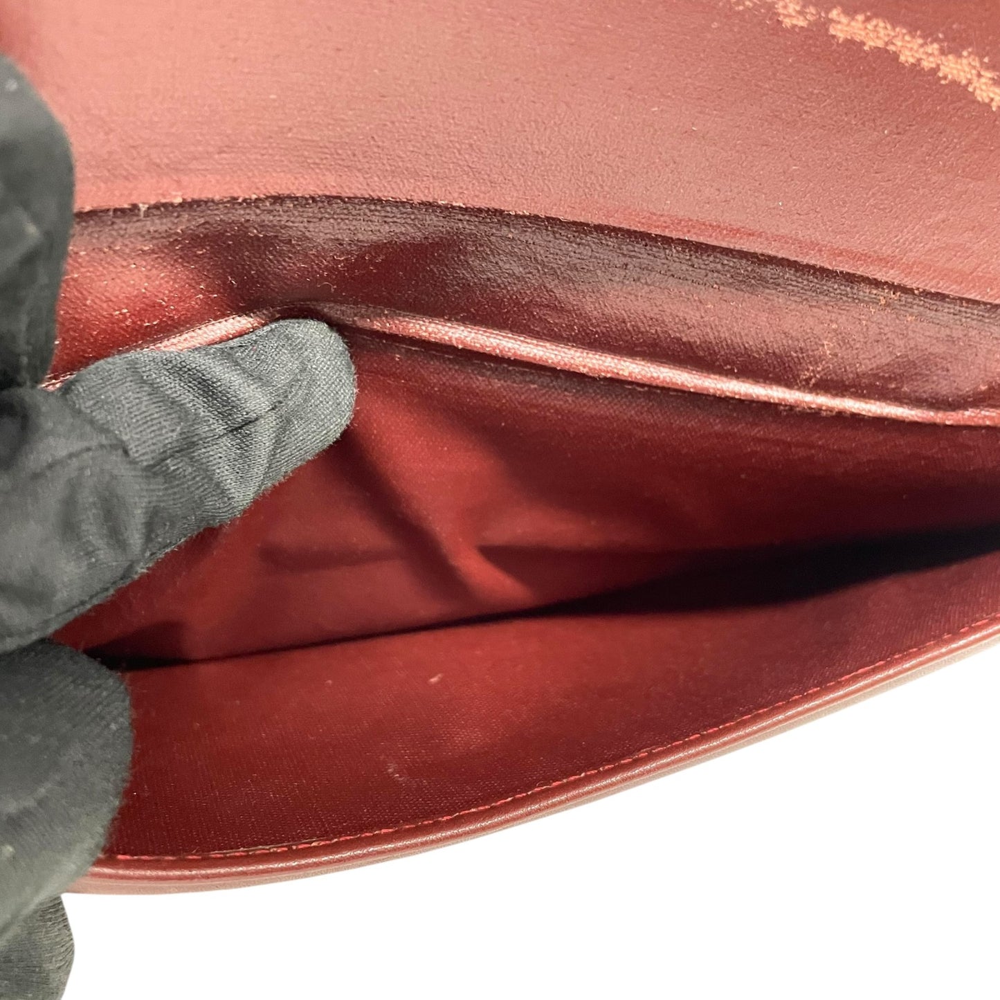 Cartier カルティエ マストライン ショルダーバッグ 赤 ボルドー ワインレッド レザー ゴールド金具 肩掛け可 斜め掛け可 2Cモチーフ マストドゥカルティエ ヴィンテージ レディース E2