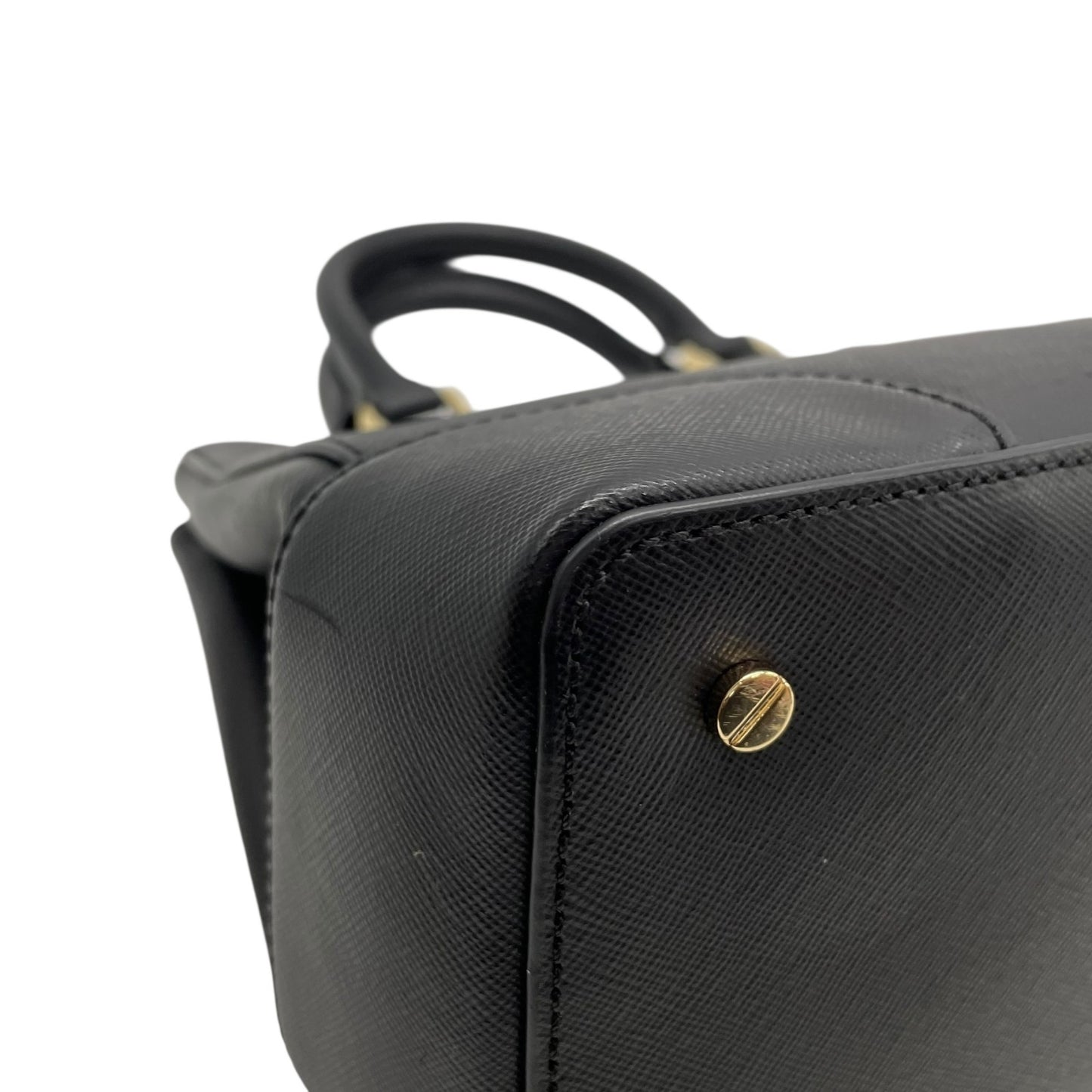 美品 Tory Burch トリーバーチ 2WAY ハンドバッグ ショルダーバッグ 黒 ブラック レザー ロビンソン ゴールド金具 ロゴ 斜め掛け 手提げ レディース ミニバッグ E5