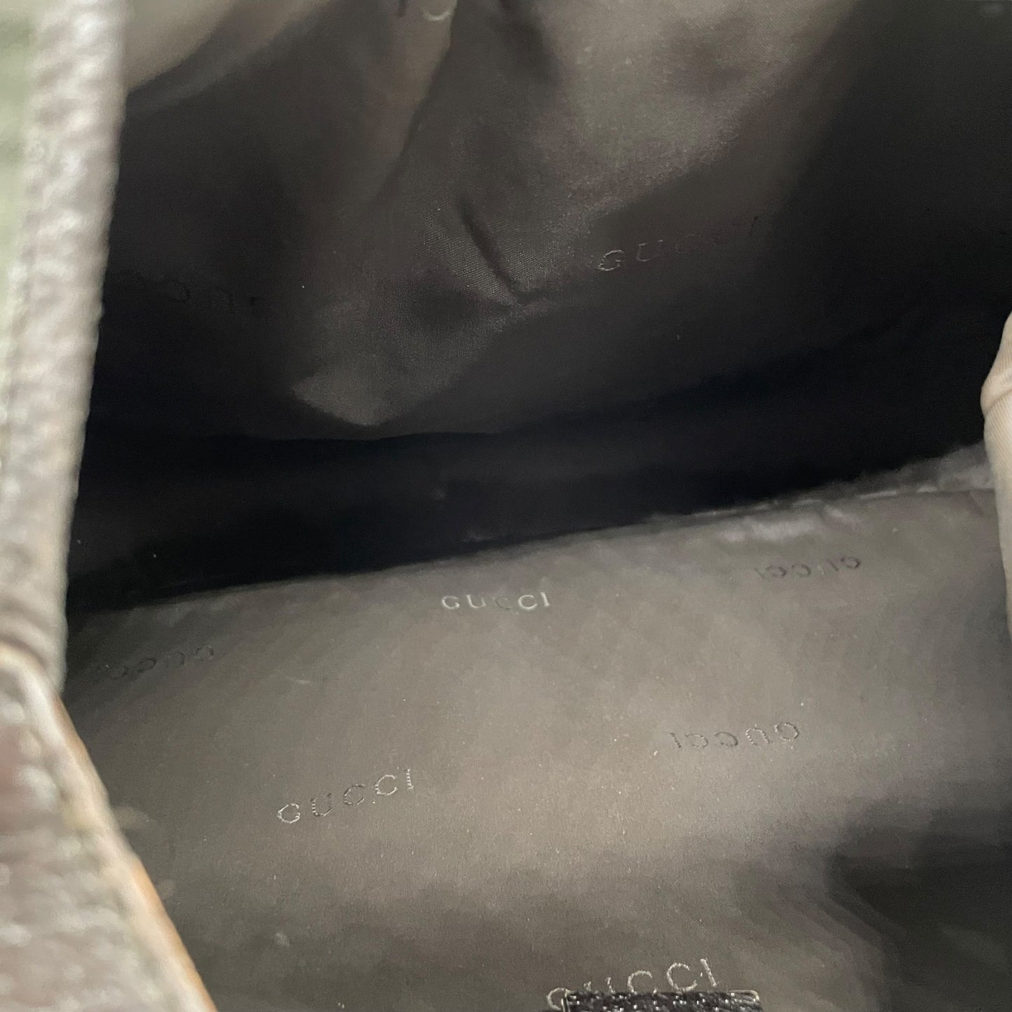 GUCCI グッチ ジャッキー ワンショルダーバッグ カーキ 茶 ブラウン キャンバス レザー シルバー金具 肩掛け可 ホーボー レディース ヴィンテージ B4