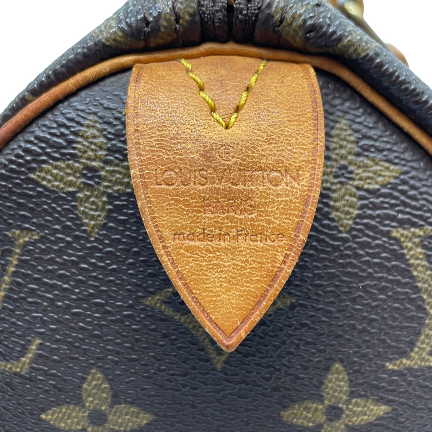 Authentic Louis Vuitton Speedy 25 Monogram Mini Boston Bag Brown Leather M41109