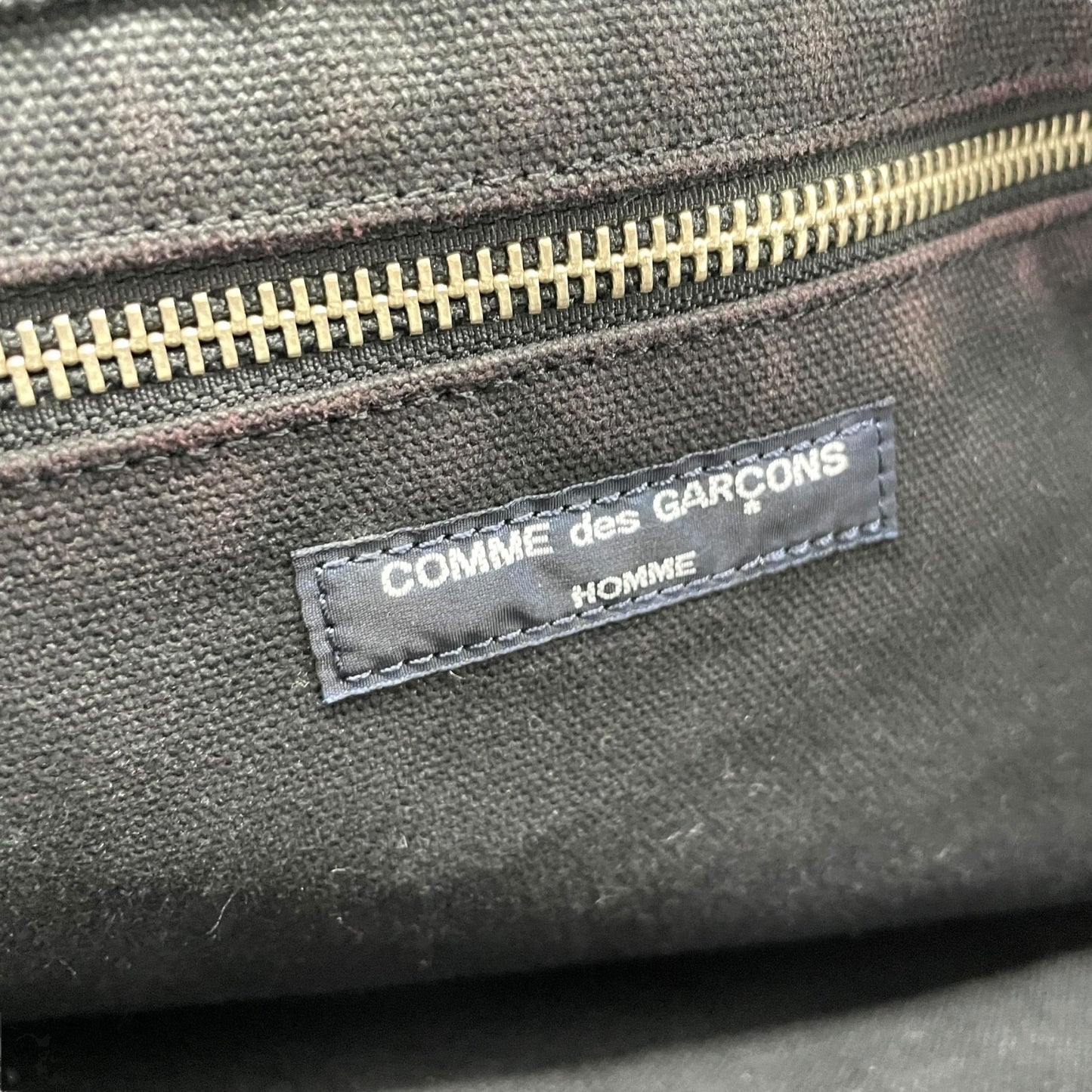 COMME des GARCONS HOMME コムデギャルソンオム トートバッグ グレー ブラウン ウール レザー シルバー金具 手提げ 肩掛け可 レディース U14