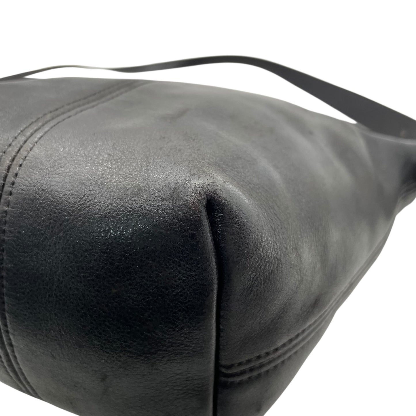 希少 COACH オールドコーチ ヴィンテージ ショルダーバッグ クロスボディ 斜め掛け オールレザー フルグレイン 黒 ブラック ゴールド金具 バケツ型 403