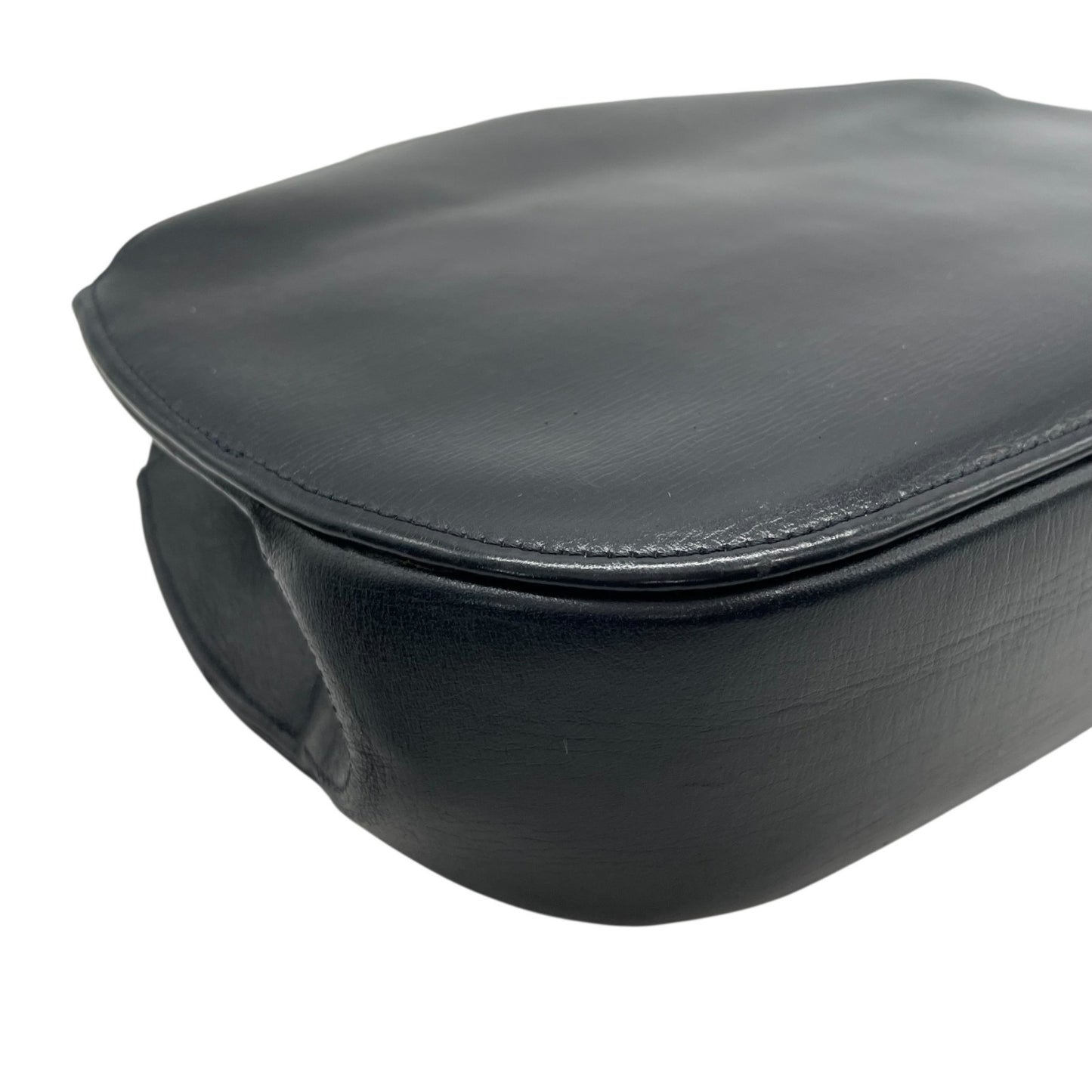 希少 ヴィンテージ Cartier カルティエ サファイアライン チェーンショルダーバッグ 黒 ブラック レザー ゴールドチェーン クロスボディ ダブルチェーン 完売 人気 K10