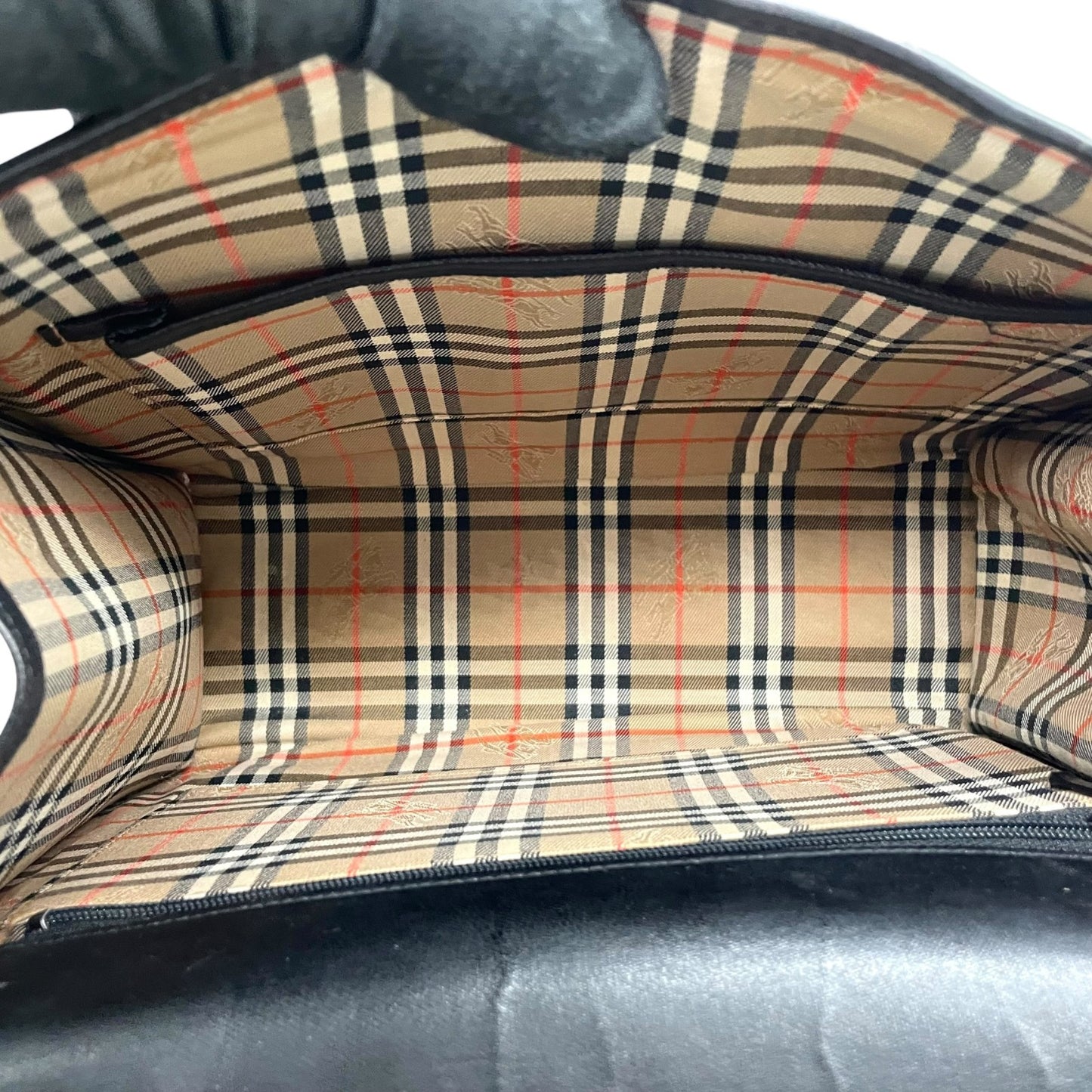 美品 BURBERRYS バーバリーズ フォーマル 2WAY ハンドバッグ ショルダーバッグ シボ革 レザー ブラック シルバー金具 ノバチェック シャドーホース ヴィンテージ C5