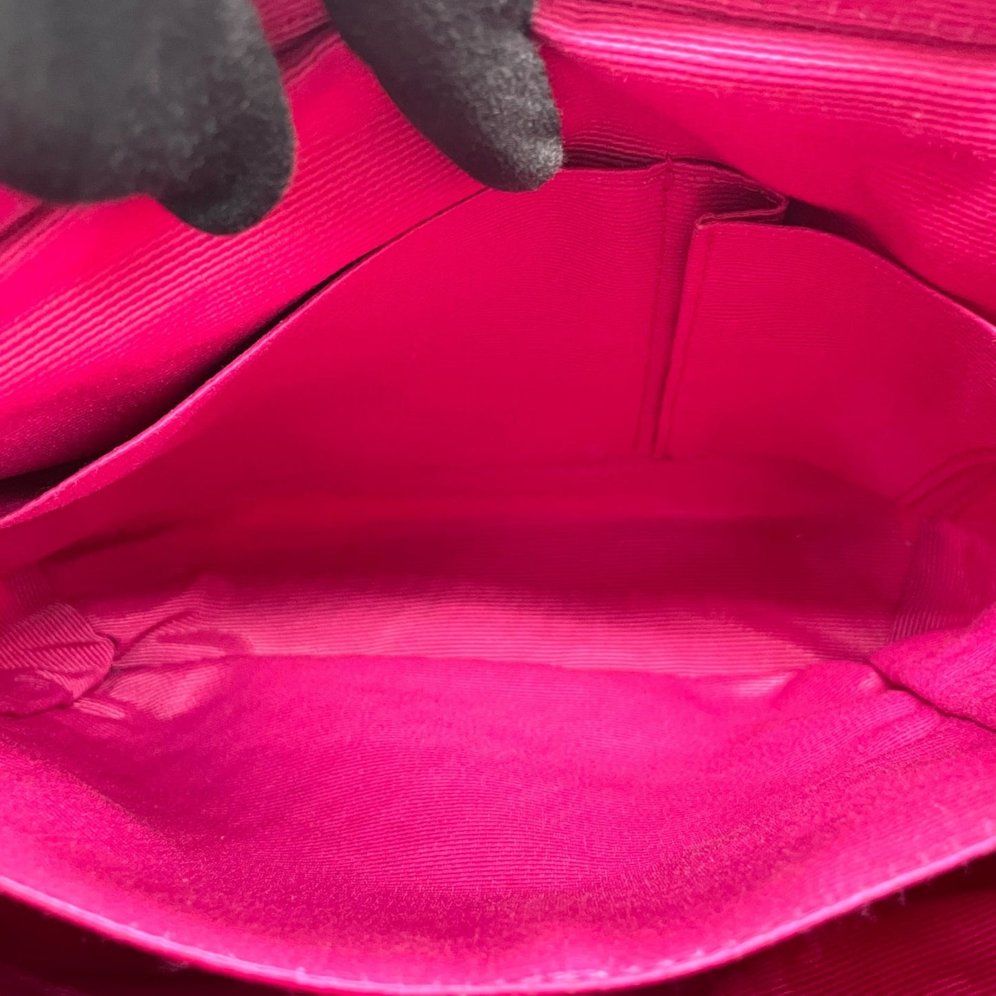 極美品 希少 Salvatore Ferragamo フェラガモ ヴァラリボン 2WAY ショルダー ピンク レッド ナイロン パテント ハンドバッグ クロスボディ ゴールド金具 レディース K1