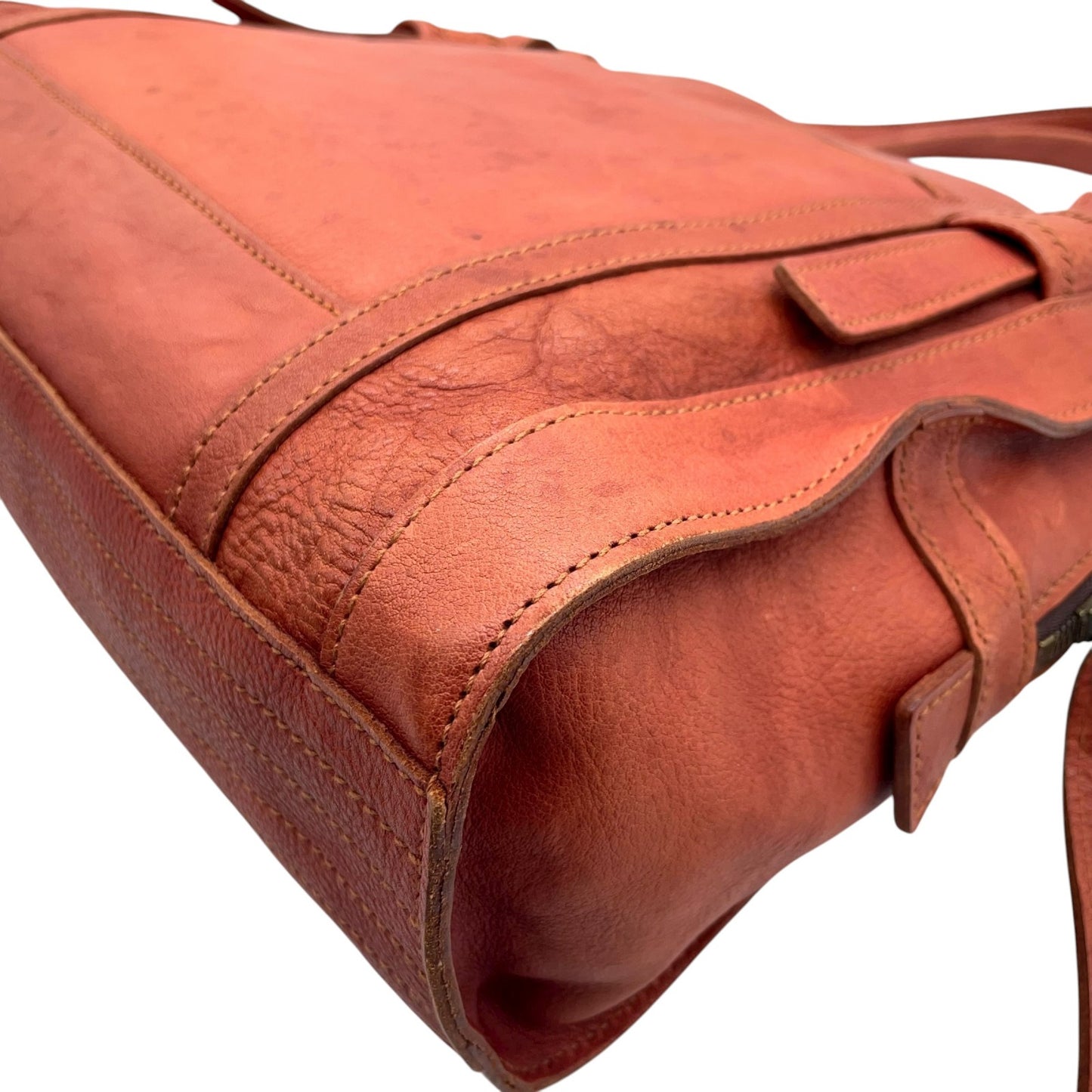 ゲンテン genten トートバッグ レザー 本革 オレンジブラウン 茶色 肩掛け ショルダー ナチュラル風味 T2