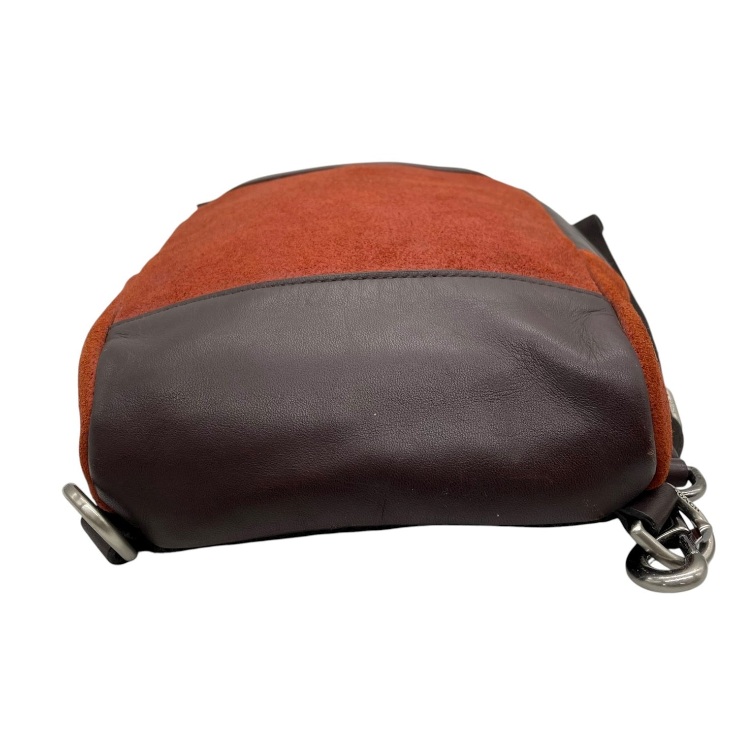 コーチ COACH スエード×レザー ボディバッグ スリングバッグ クロスボディ オレンジ 茶色 ブラウン メンズ レディース ユニセックス C7