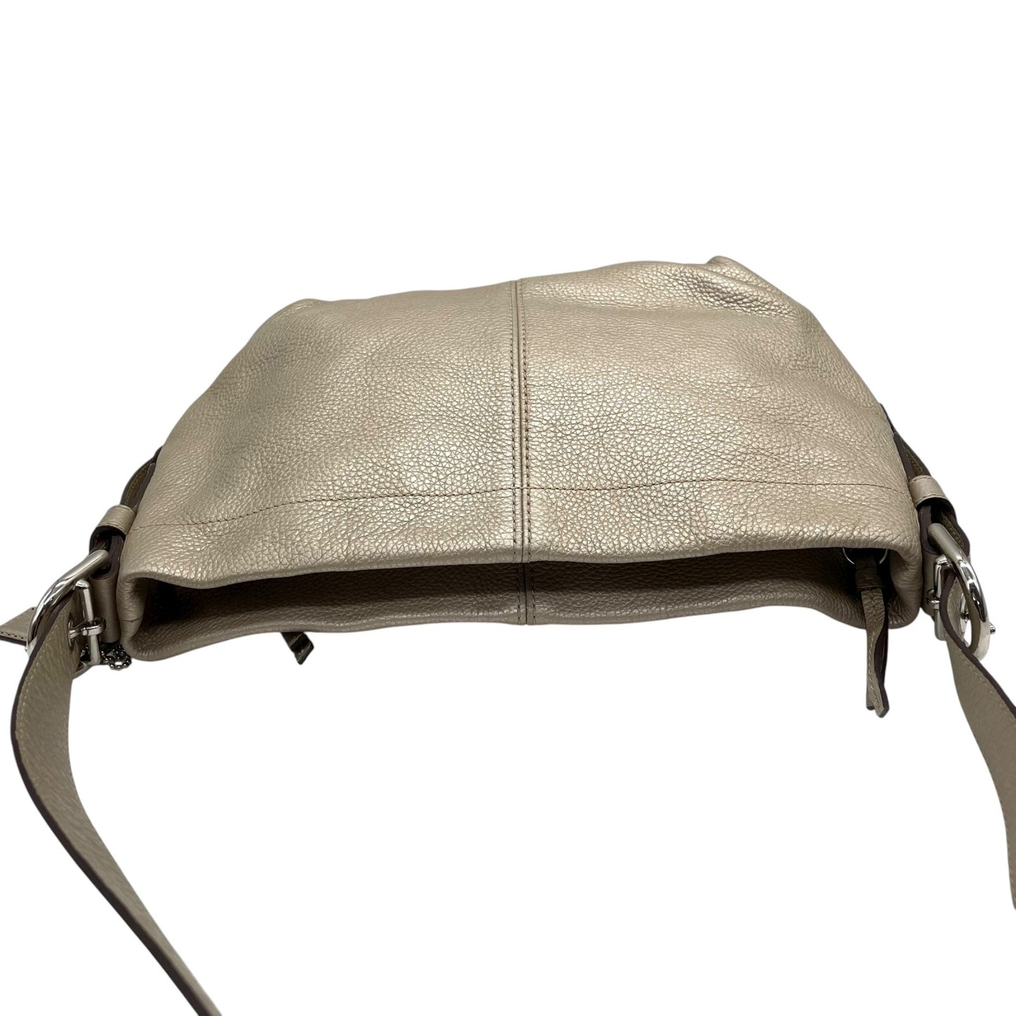 コーチ COACH レザー ショルダーバッグ 肩掛け F15065 グレージュ ベージュ シルバー金具 柔らかいシボ革 上品 C5