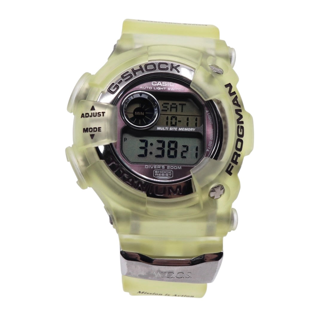 【未使用級 美品】カシオ G-SHOCK フロッグマン DW-9900WC W.C.C.S. 世界サンゴ礁保護協会モデル 腕時計 メンズ チタン イエロー スケルトン デジタル ダイバーズウォッチ 200M防水 希少 レア 稼働品 G7