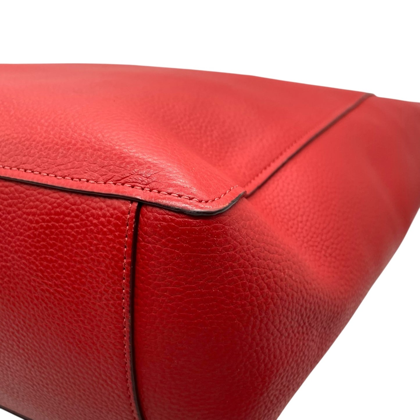 COACH コーチ トートバッグ 赤 レッド レザー ゴールド金具 肩掛け可 A4収納可 25099 ロゴ 馬車柄 レディース U11