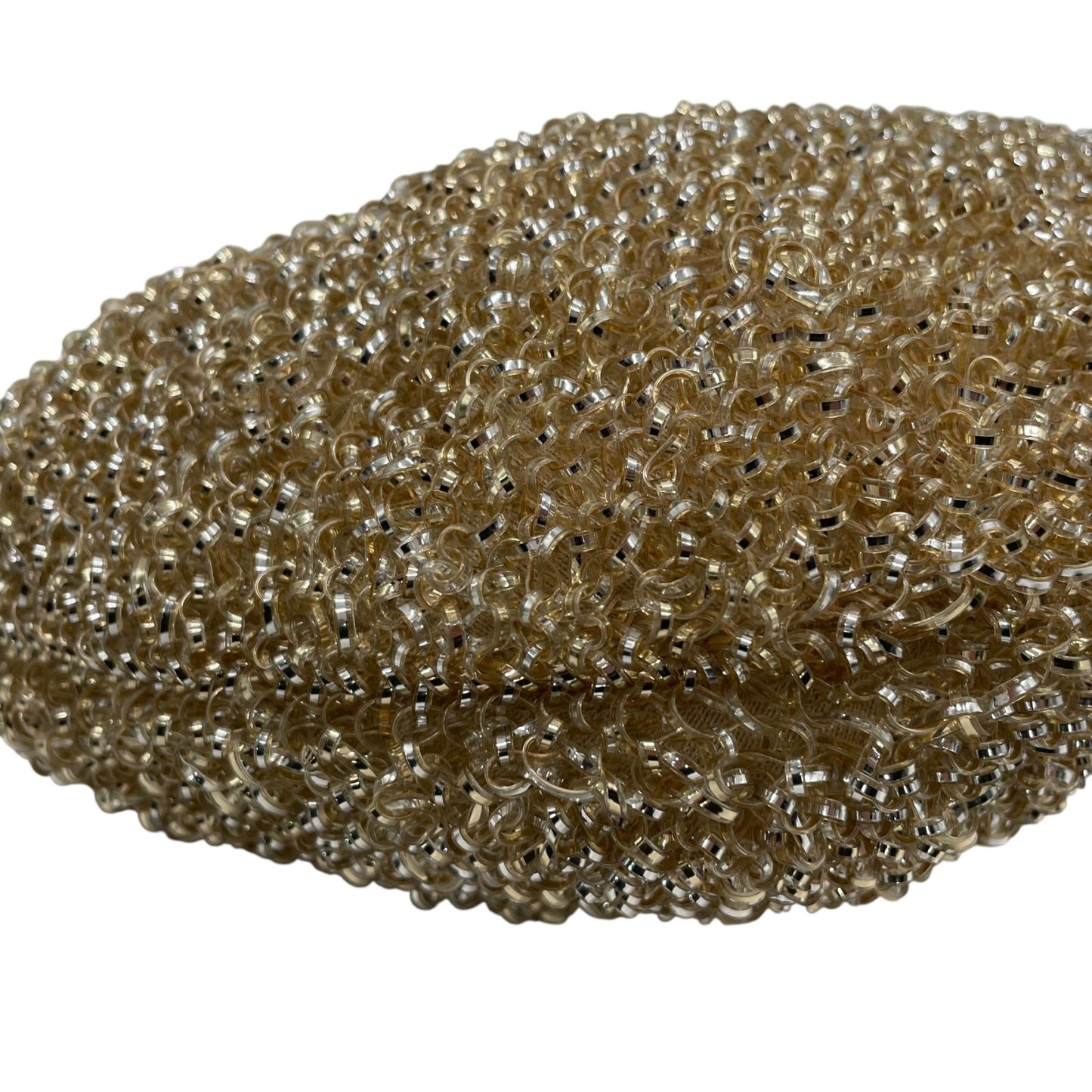 美品 アンテプリマ ANTEPRIMA ワイヤーバッグ ハンドバッグ チェーンストラップ ゴールド ベージュ 半月型 ハーフムーン 手提げ レディース E6