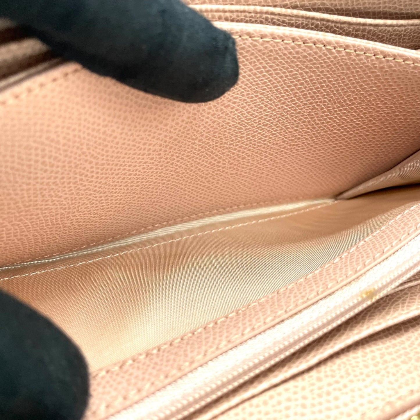 未使用級 美品 フルラ FURLA 長財布 バビロン リボンモチーフ ピンク レザー ラウンドファスナー ラウンドジップ 5