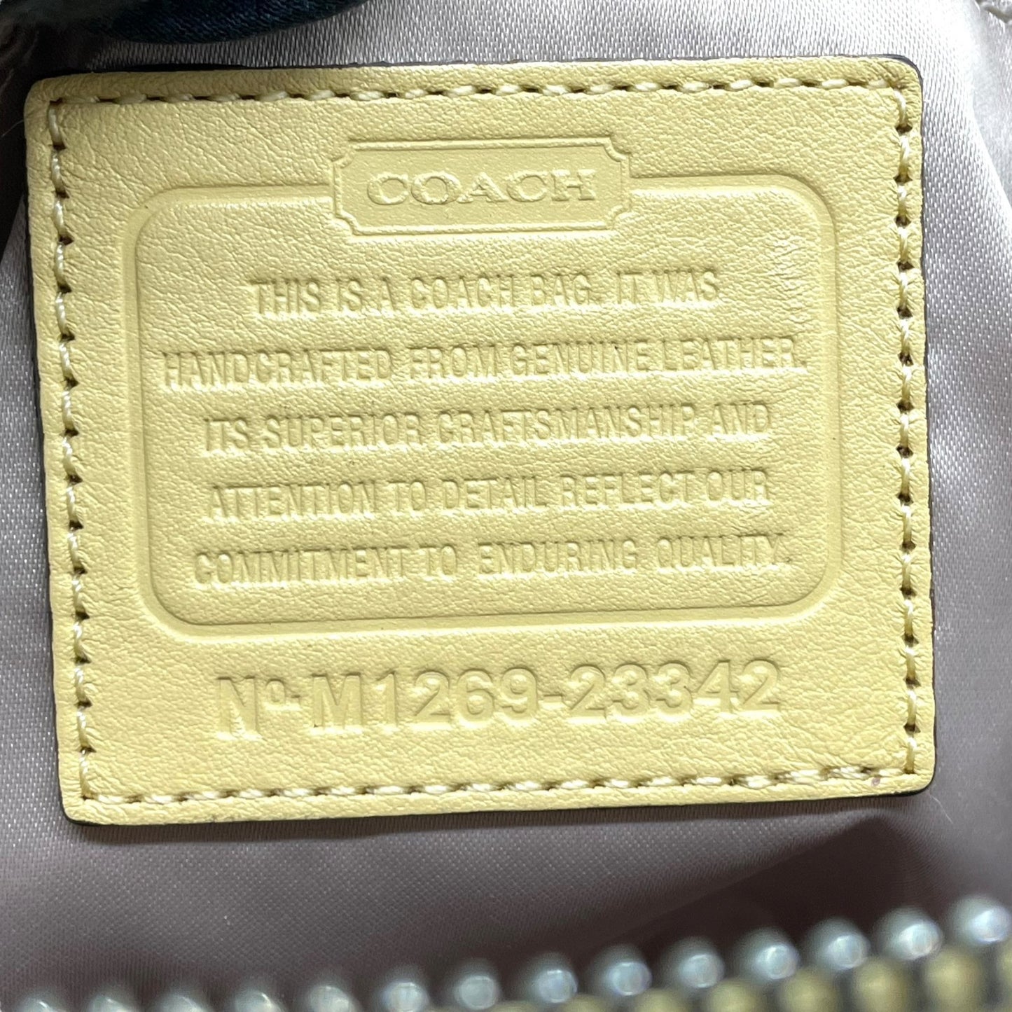 コーチ COACH 2WAY ボストンバッグ ハンドバッグ ショルダーバッグ 肩掛け 23342 イントレチャート 編み込みレザー 黄色 イエロー シルバー金具 チャーム付き U16