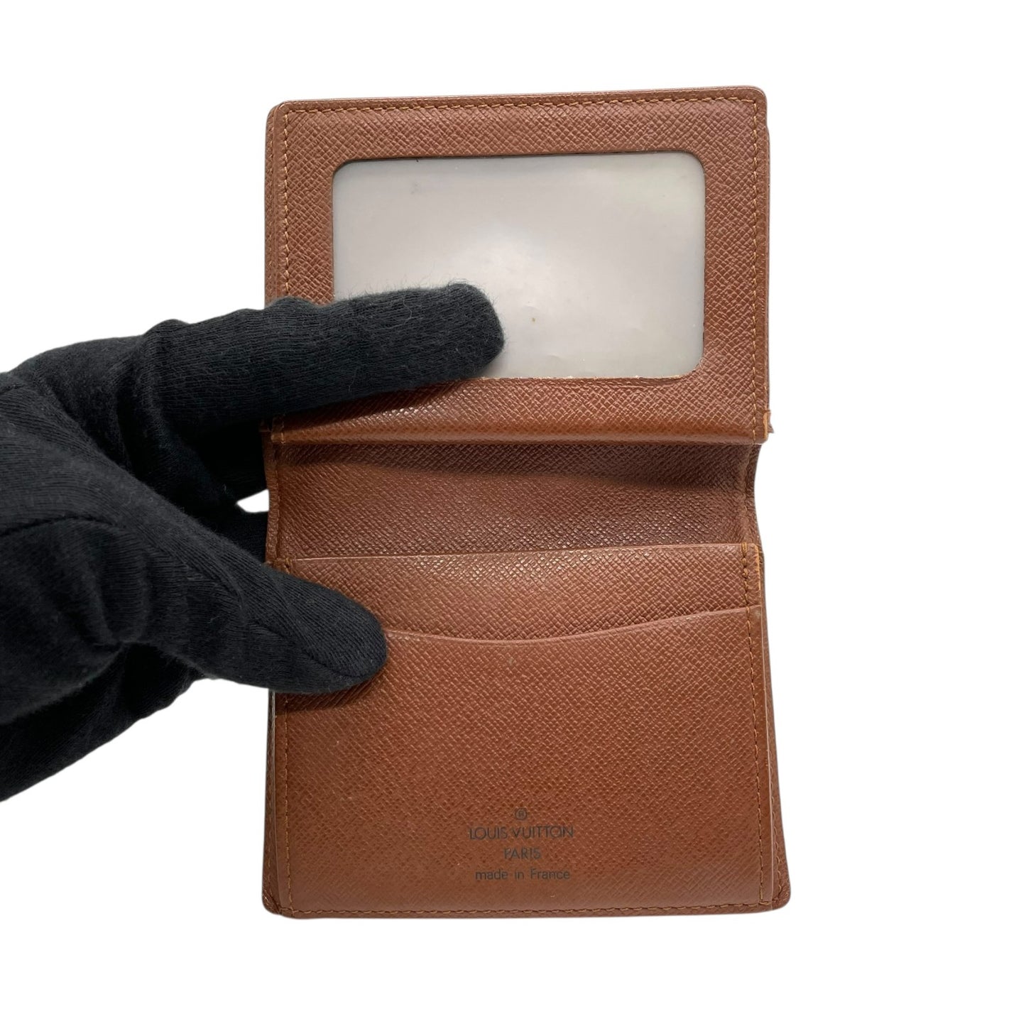 ルイ・ヴィトン Louis Vuitton ジャポン サンガプール M60530 モノグラムキャンバス 二つ折り カードケース パスケース 名刺入れ ブラウン PVC×レザー ゴールド金具 メンズ レディース M5