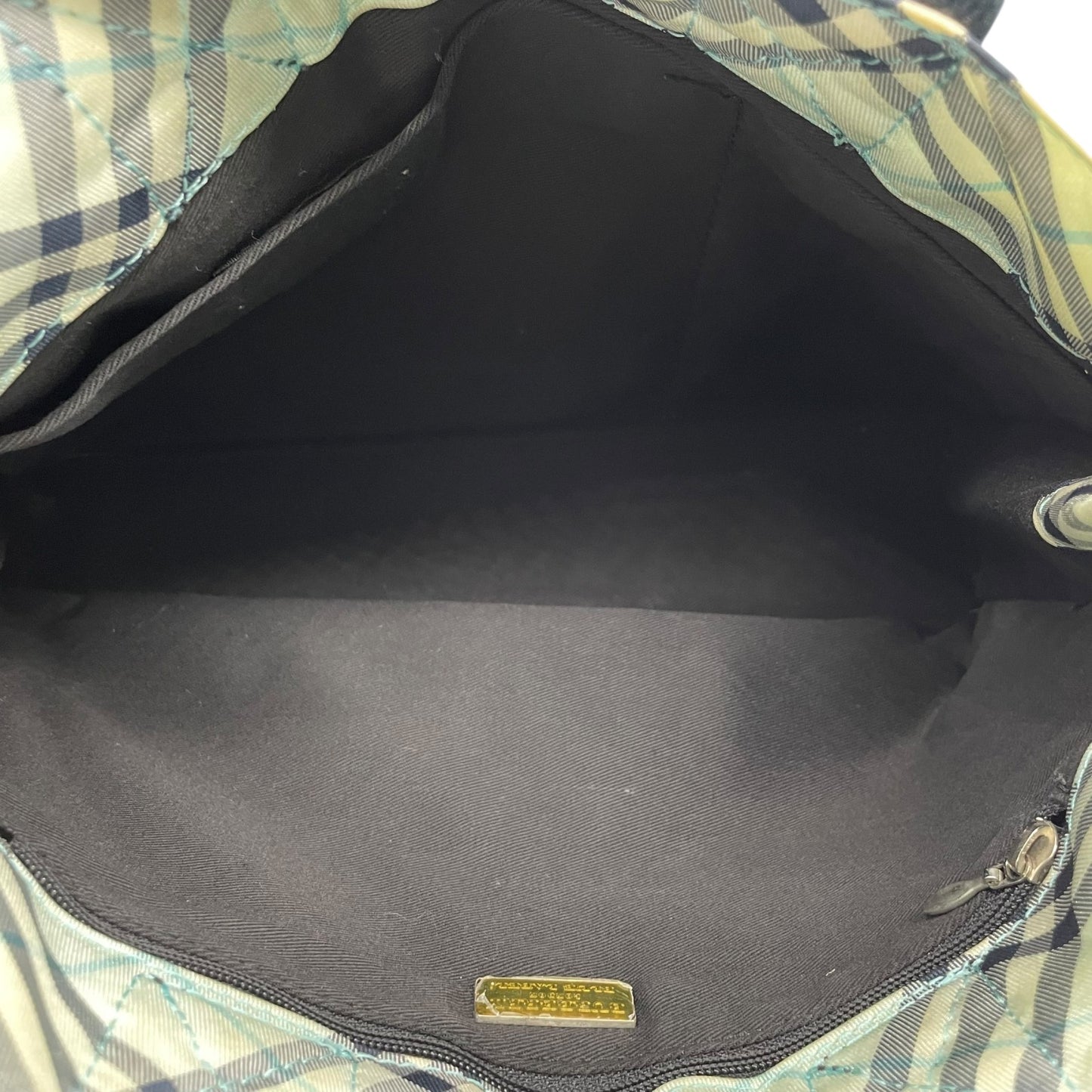 BURBERRY BLUE LABEL バーバリー ブルーレーベル ハンドバッグ ミニトート ノバチェック ライトブルー ネイビー ナイロンキャンバス ホースロゴ レディース U14