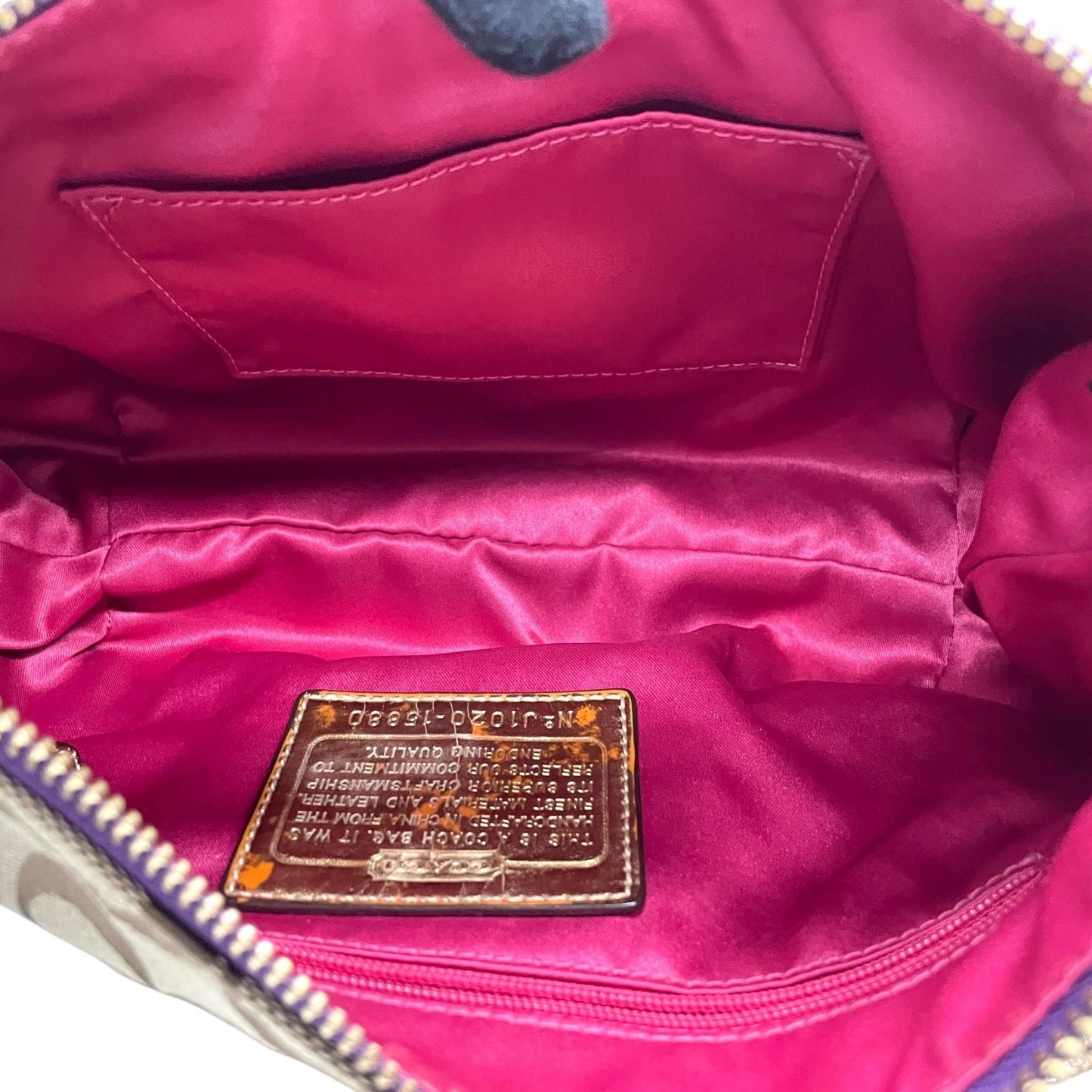 COACH コーチ 15880 ポピー Y2K 00s vintage 2way シグネチャー ハンドバッグ ショルダーバッグ スカーフチャーム 総柄 キャンバス s91