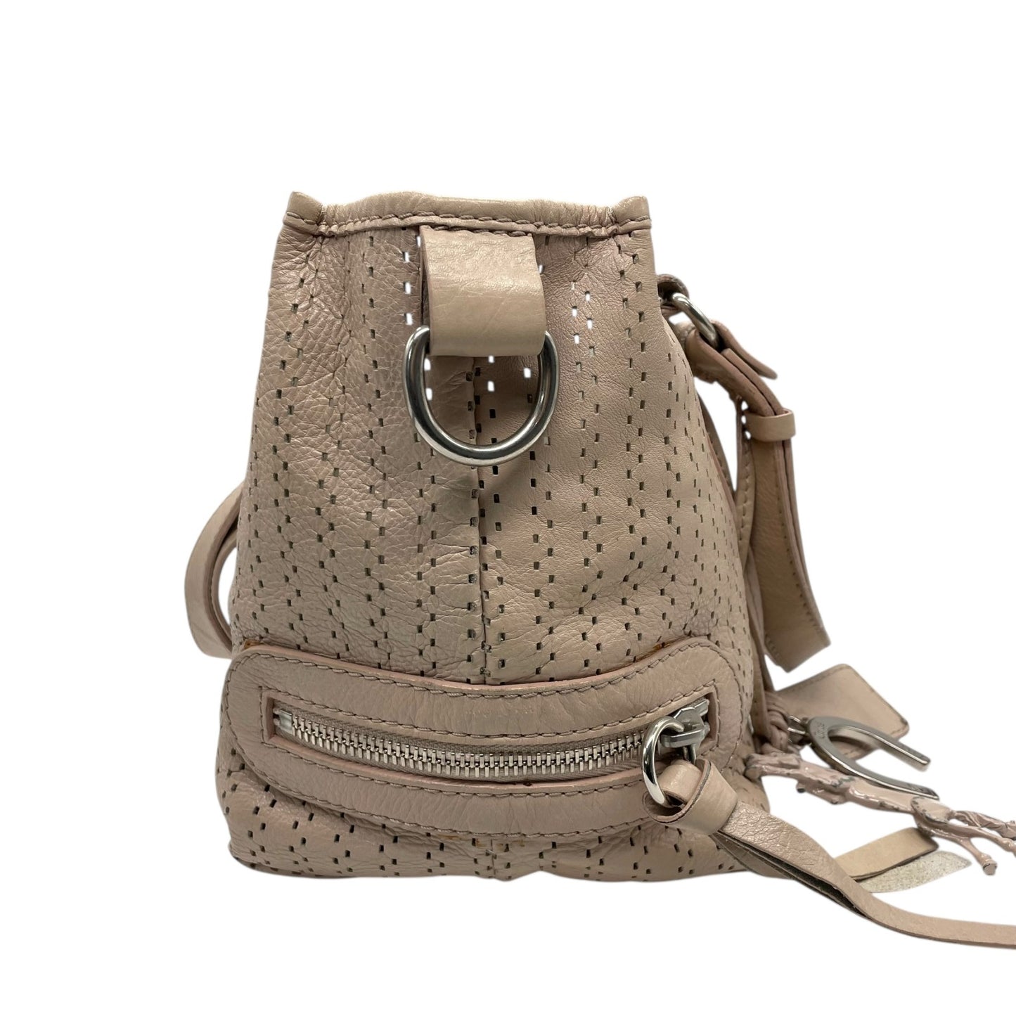 Chloé クロエ ケララ トートバッグ レザー Y2K vintage archive 00s パンチング ヌードカラー シルバーハードウェア 大容量 キャリーオール レディース U10