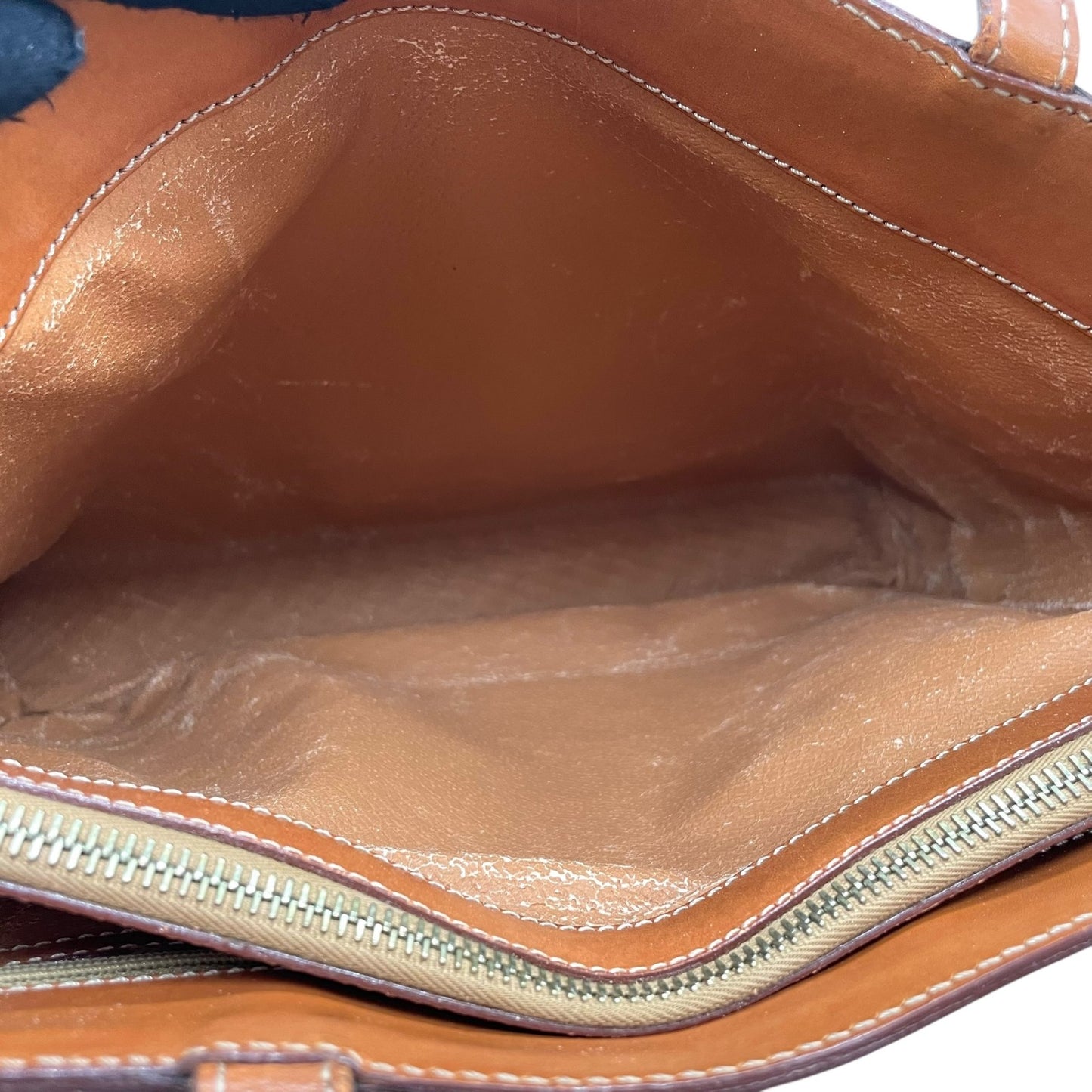 Authentic CELINE Vintage Macadam Handbag Brown PVC Leather Gold Hardware Tote Bag Women's