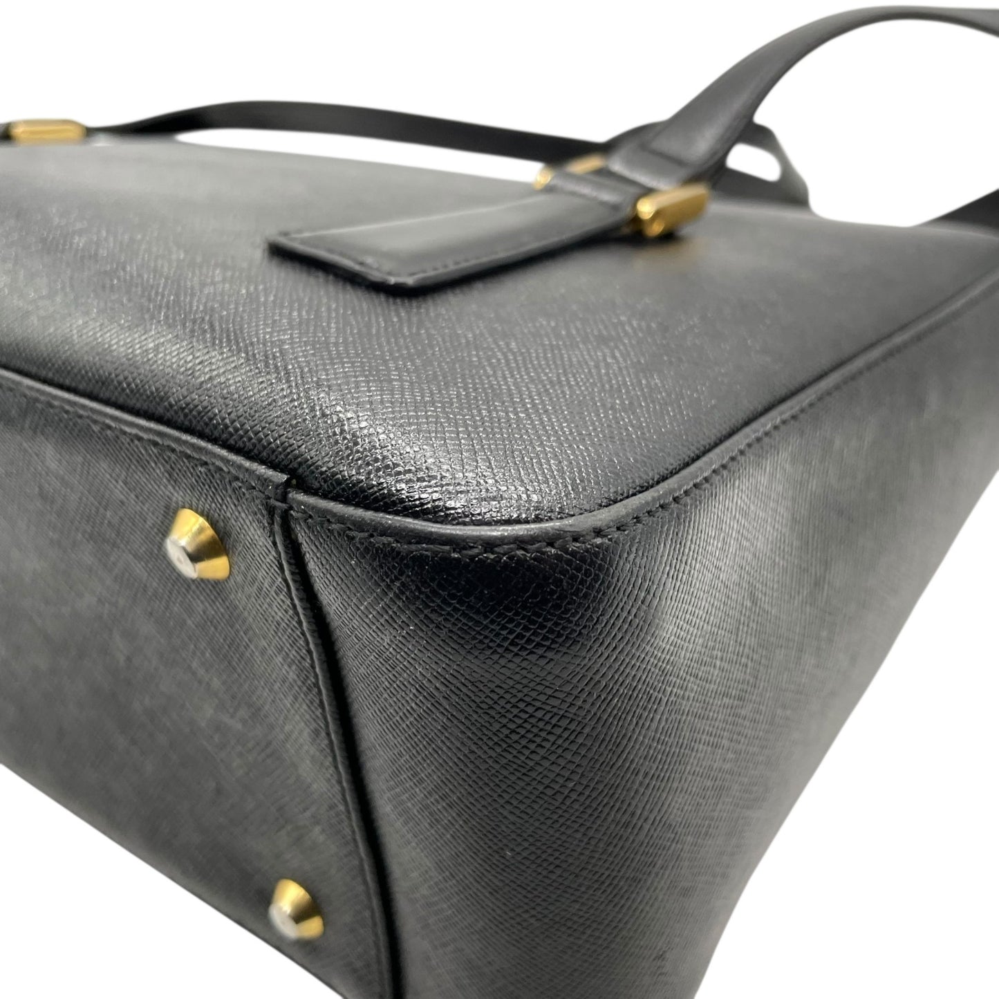 Authentic BURBERRY Handbag Tote Bag Black Leather Gold Hardware Logo Nova Check Women's Men's Shoulder Bag