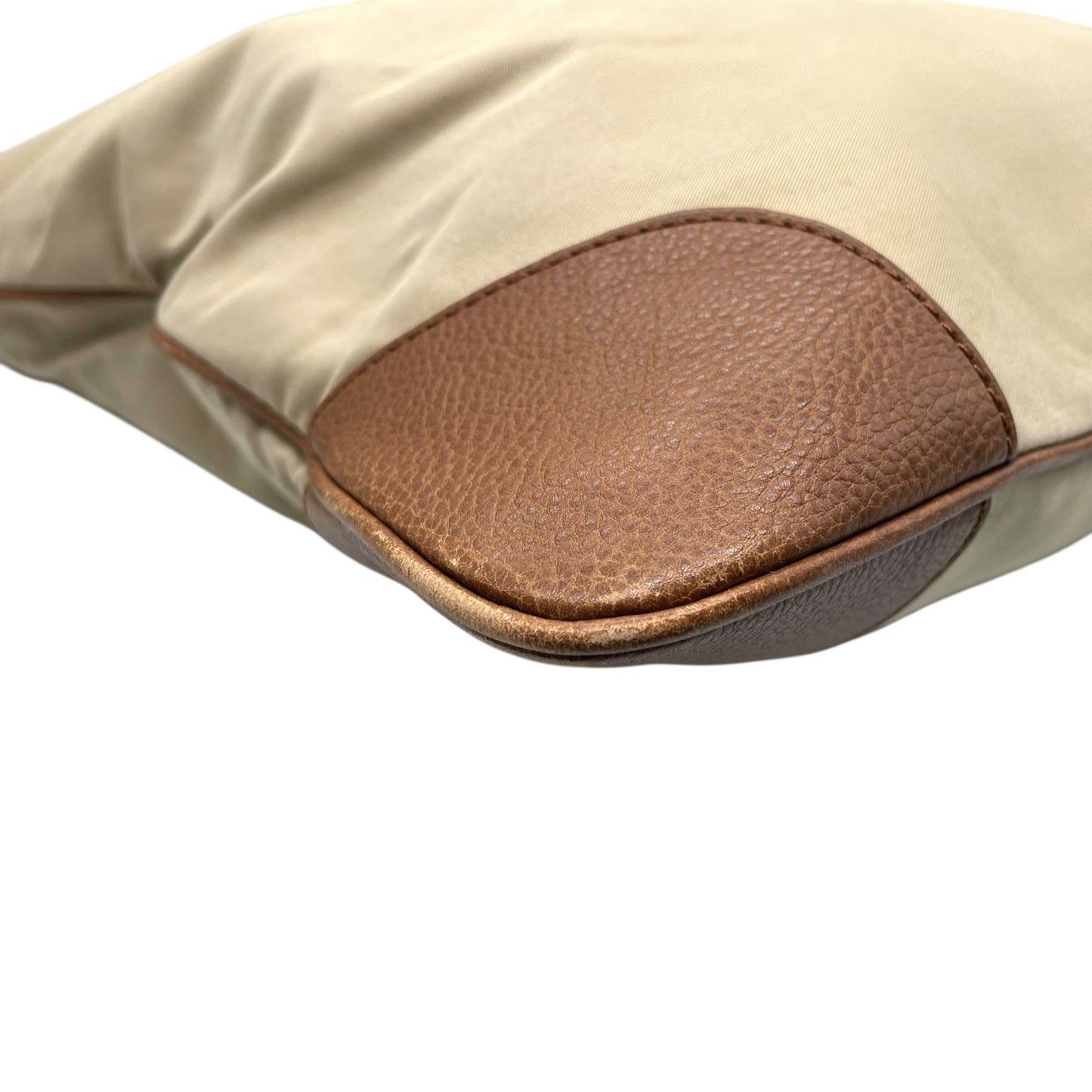 美品 BURBERRY バーバリー トートバッグ キャンバス レザー ベージュ 茶 ブラウン 刺繡ロゴ ゴールド金具 肩掛け可 内側ノバチェック レディース U13