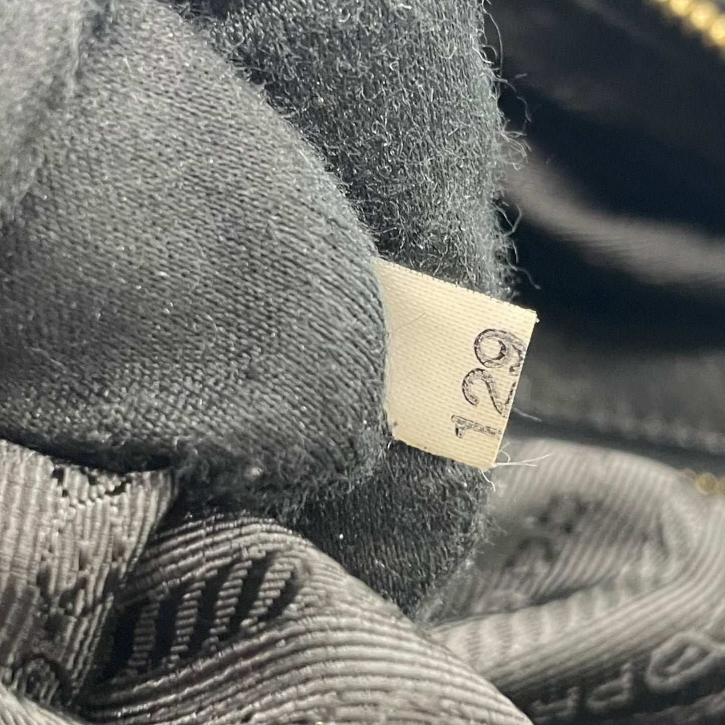 Authentic PRADA 2WAY Handbag Shoulder Black NERO Leather Gold Hardware Logo