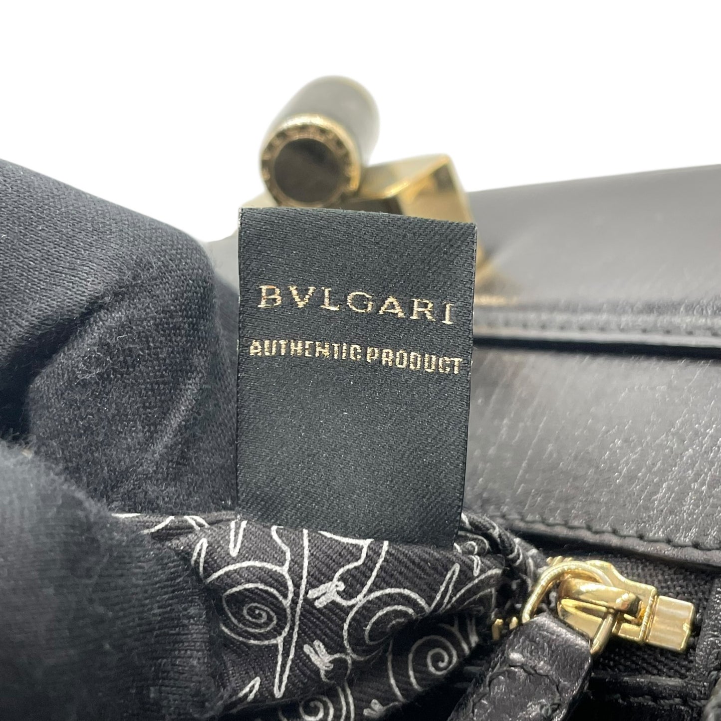 BVLGARI ブルガリ ショルダーバッグ イザベラロッセリーニ ブラック レザー 本革 ターンロック 2WAY ハンドバッグ レディース 黒 K11