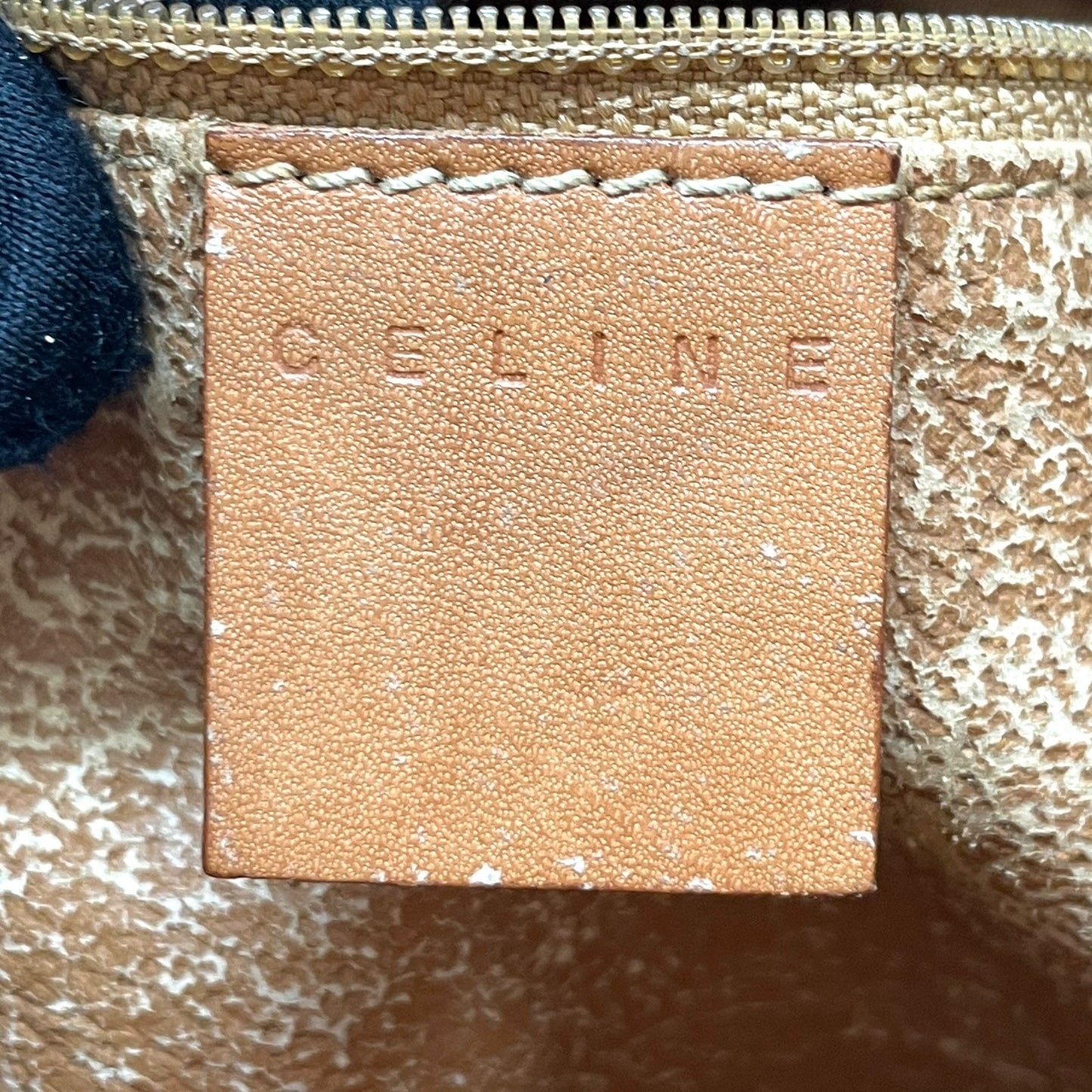 CELINE セリーヌ マカダム トートバッグ 茶 ブラウン PVC レザー ゴールド金具 ワンショルダー 肩掛け可 A4収納 レディース ヴィンテージ D1