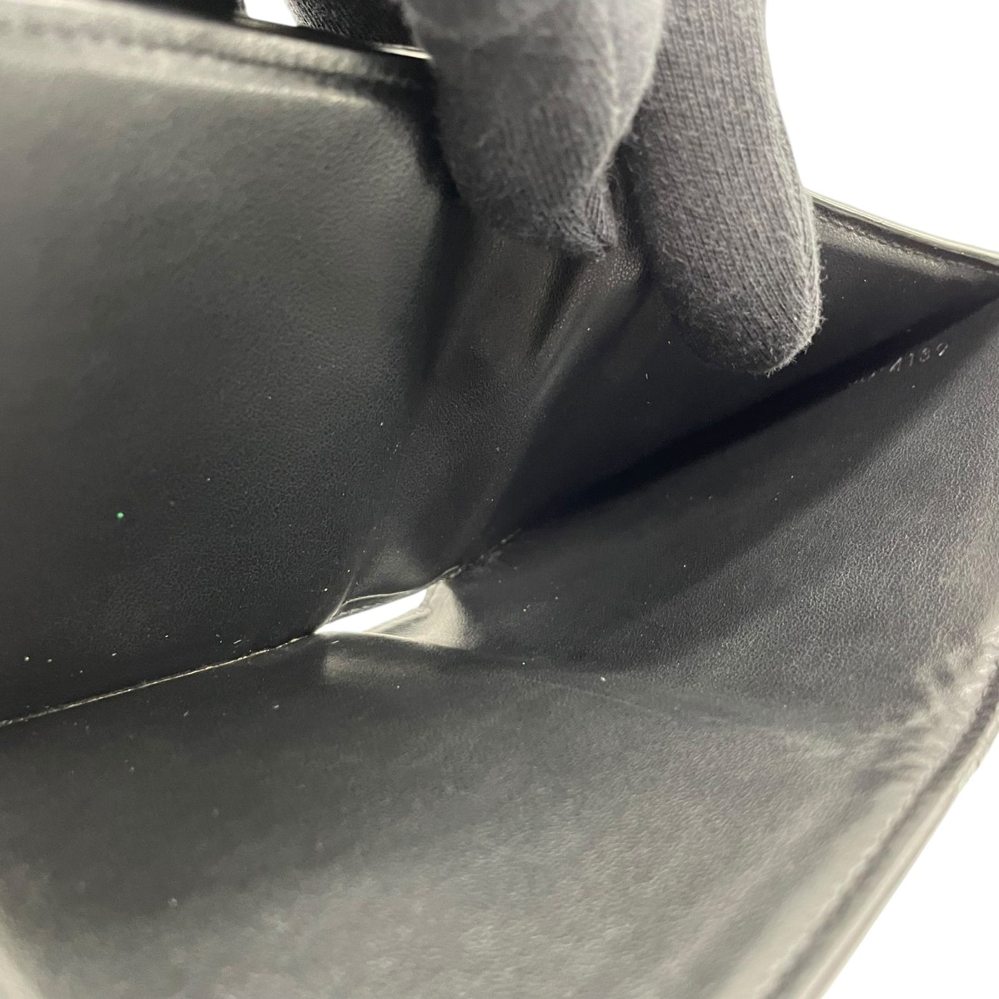 Authentic CELINE Triomphe Compact Wallet Black Leather Gold Hardware with Box