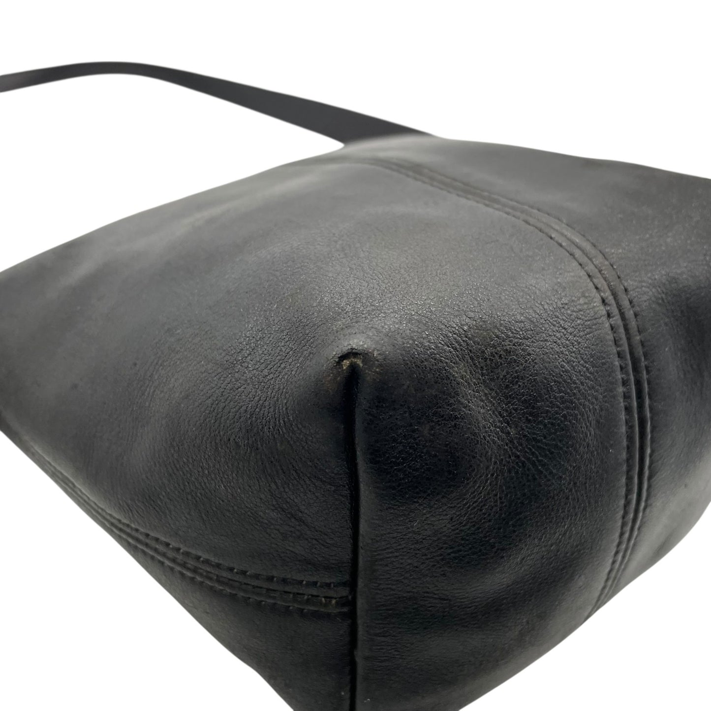 希少 COACH オールドコーチ ヴィンテージ ショルダーバッグ クロスボディ 斜め掛け オールレザー フルグレイン 黒 ブラック ゴールド金具 バケツ型 403