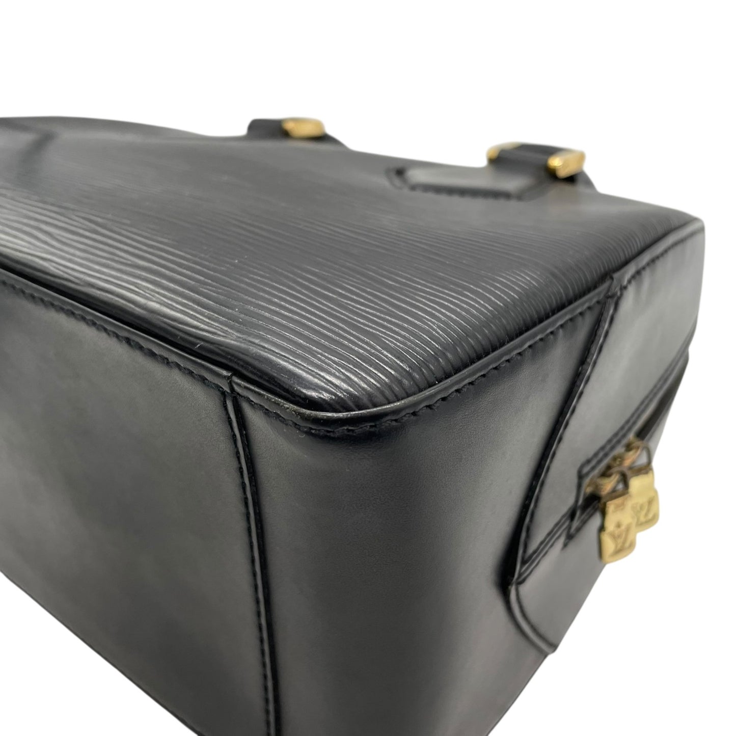 極美品 LOUIS VUITTON ルイ・ヴィトン サブロン ハンドバッグ エピ ノワール ブラック M52042 ゴールド金具 レディース D