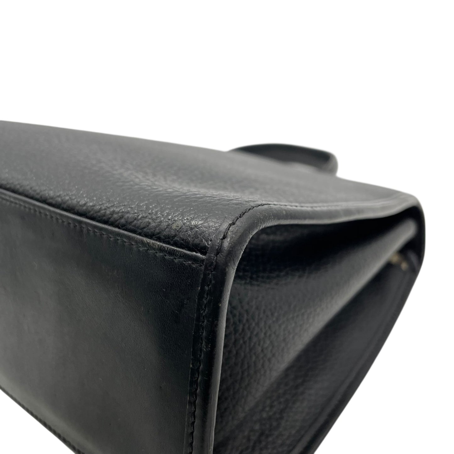 美品 BURBERRYS バーバリーズ フォーマル 2WAY ハンドバッグ ショルダーバッグ シボ革 レザー ブラック シルバー金具 ノバチェック シャドーホース ヴィンテージ C5