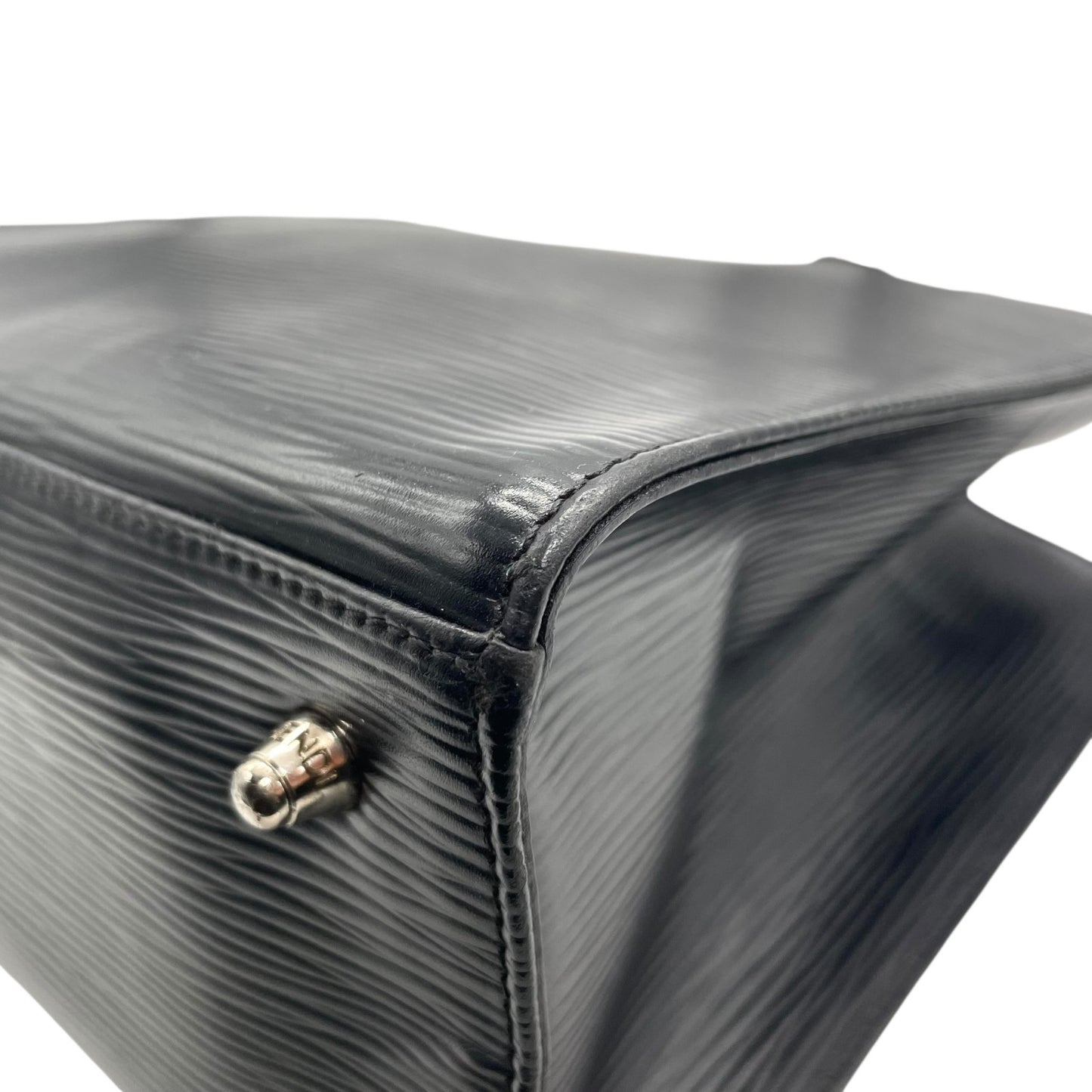 FENDI フェンディ トートバッグ ショルダーバッグ ワンショルダー 黒 ブラック エピレザー ロゴ型押し シルバー金具 FFロゴ 大容量 ヴィンテージ オールド C