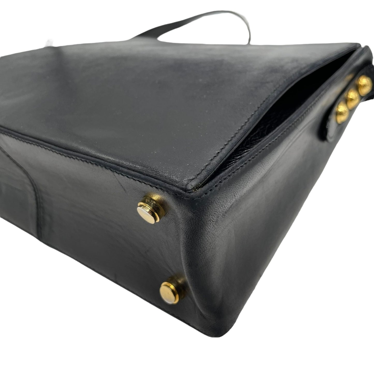 Salvatore Ferragamo フェラガモ ショルダーバッグ ブラック レザー ゴールド金具 斜め掛け可 ヴィンテージ レディース B