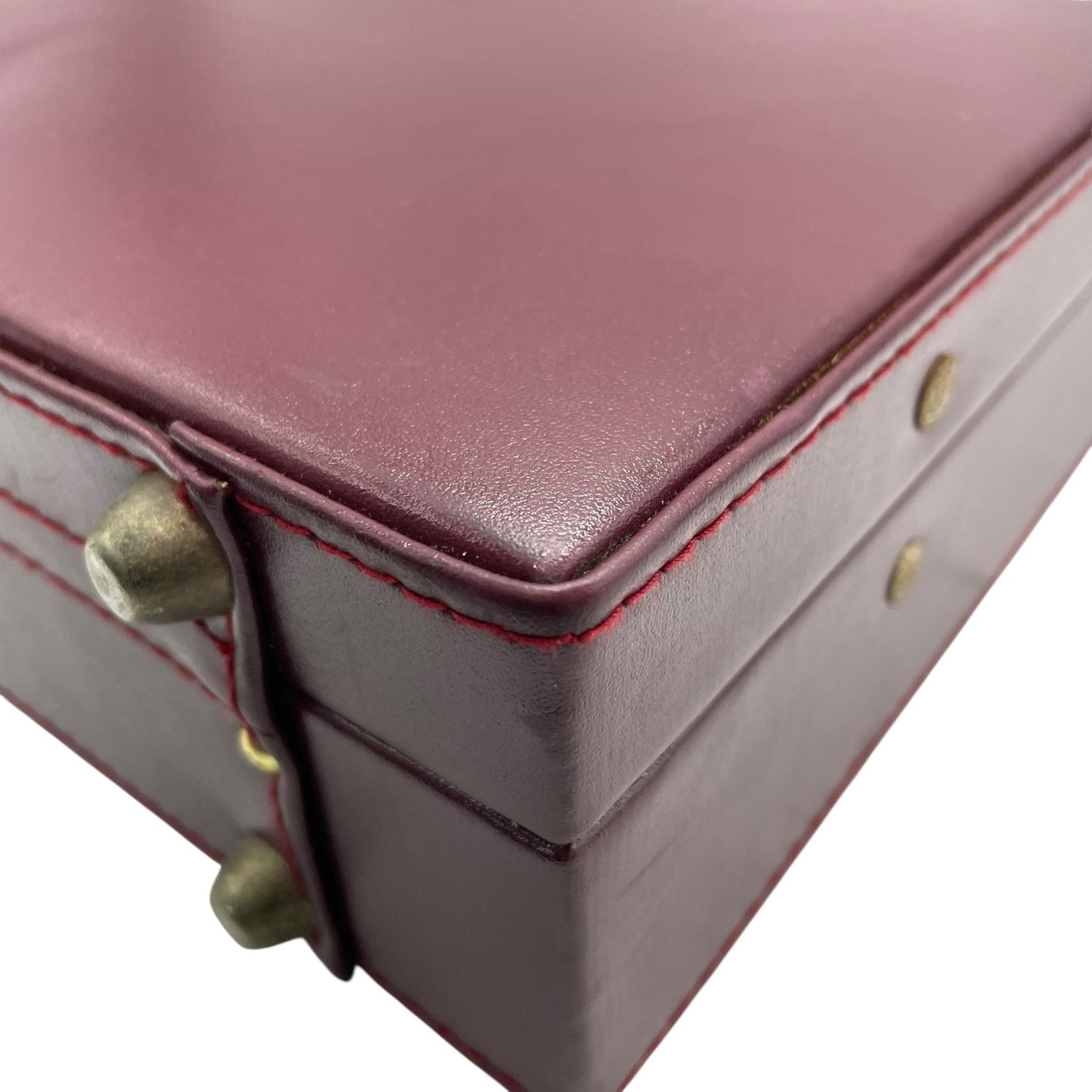 Cartier カルティエ アタッシュケース トランクケース ボルドー レザー ビジネスバッグ ゴールド金具 ヴィンテージ ビジネスバッグ 書類鞄 メンズ レディース A