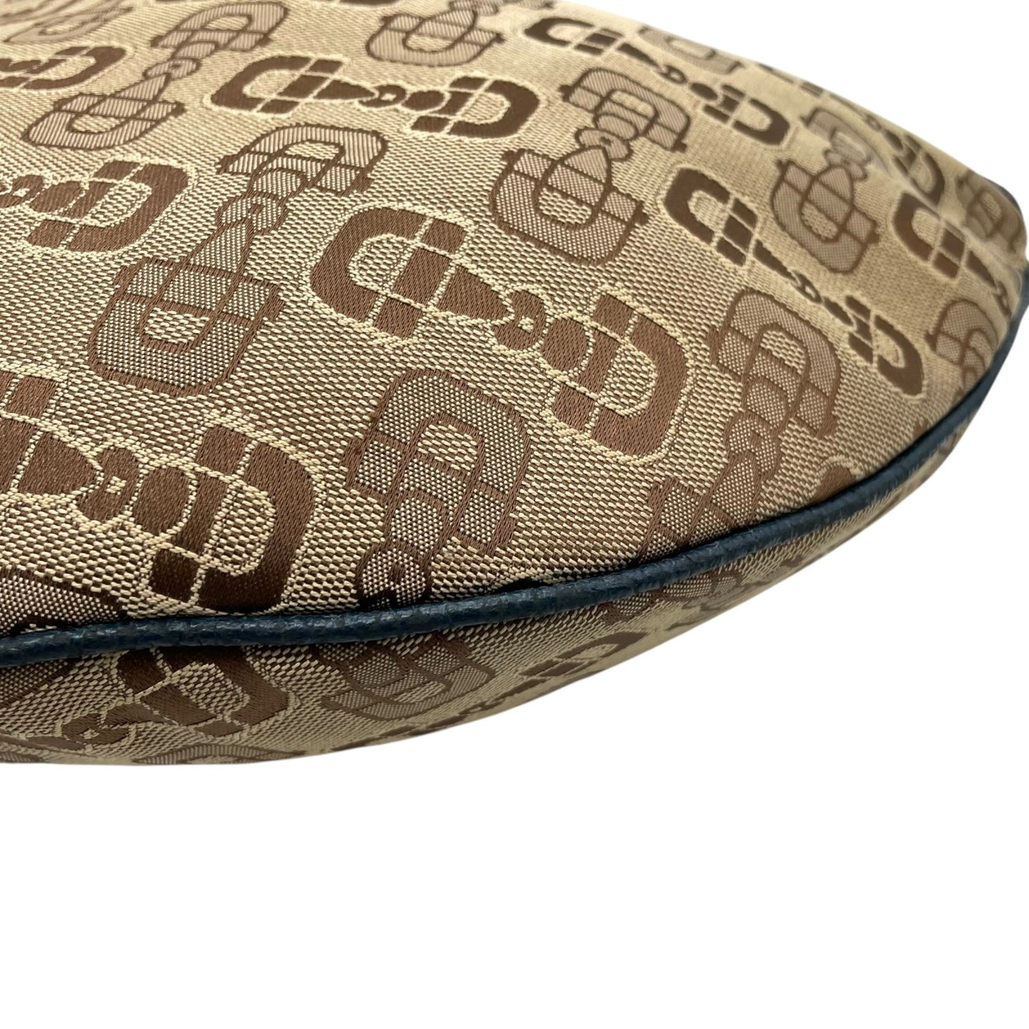 GUCCI グッチ ホースビット柄 ショルダーバッグ ワンショルダー ハンドバッグ キャンバス ブラウン ゴールド金具 Y2K C3