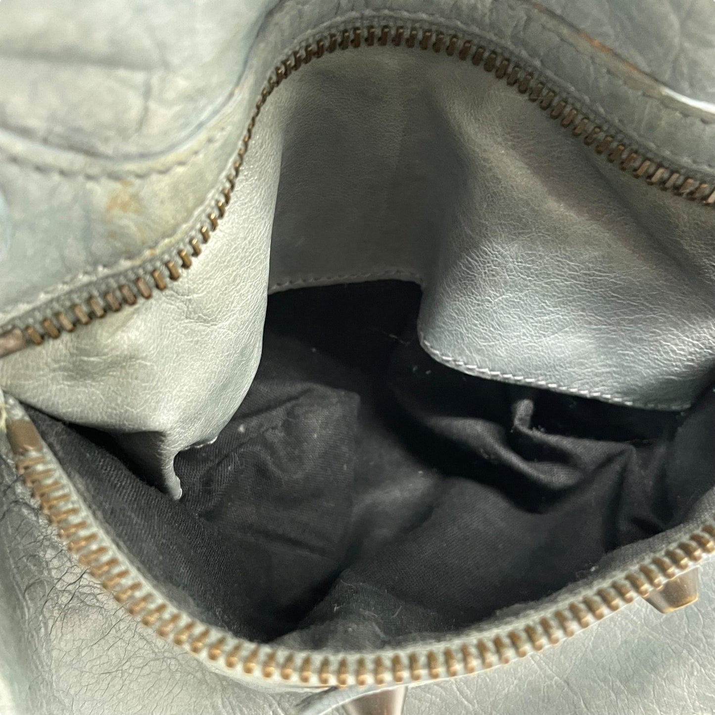 バレンシアガ BALENCIAGA ザ・シティ The City ハンドバッグ 2WAY ショルダーバッグ グレー レザー ヴィンテージ C7