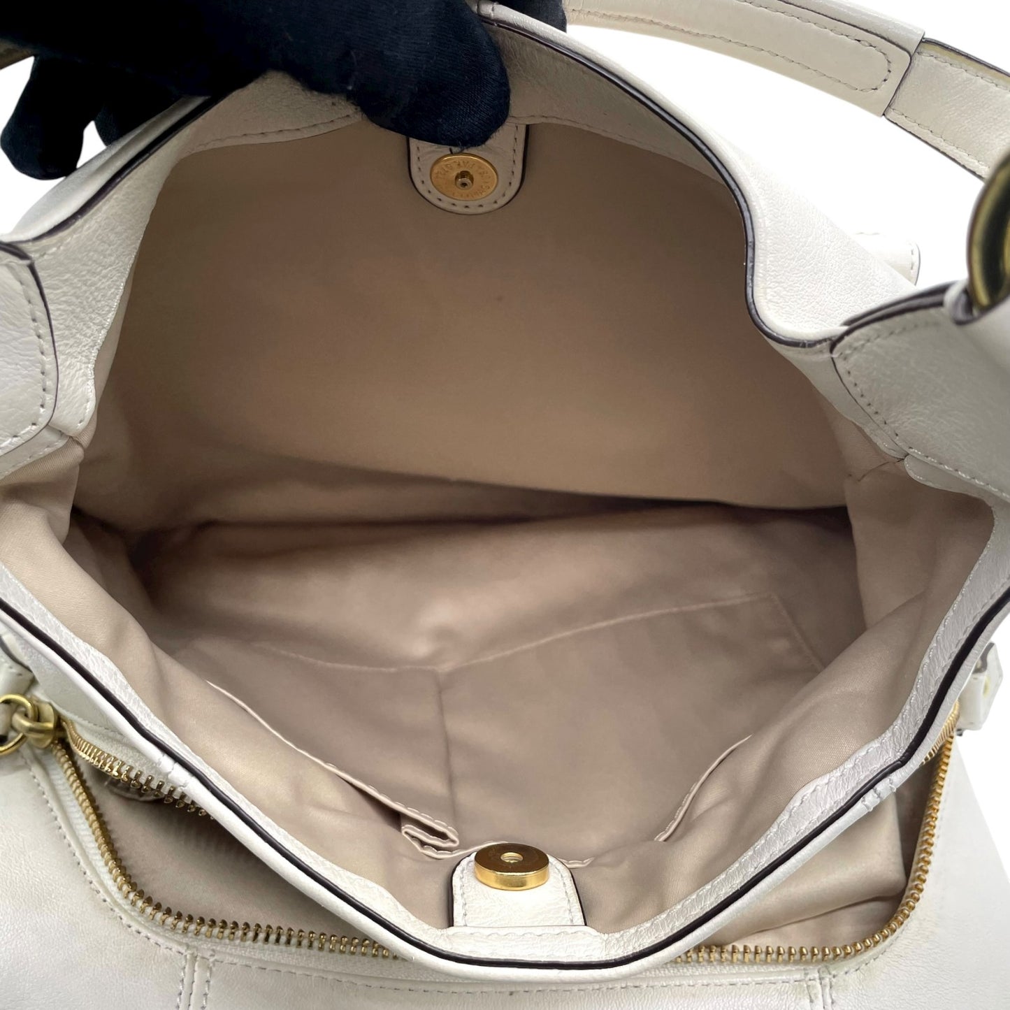 コーチ COACH ショルダーバッグ ワンショルダー レザー 白 ホワイト バックルデザイン 金金具 ゴールド金具 レディース T3