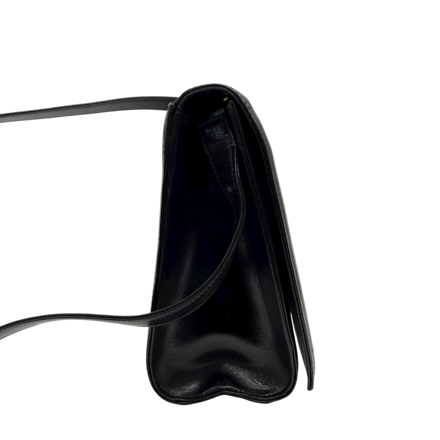 ジバンシィ GIVENCHY ジバンシー ショルダーバッグ レザー 黒 ブラック ゴールド金具 ロゴ ヴィンテージ C5