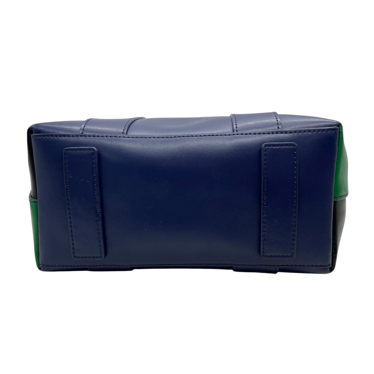 美品 ポールスミス Paul Smith レザー トートバッグ ショルダー 2WAY 紺 ブルー ネイビー 緑 グリーン バイカラー ビジネスバッグ C13