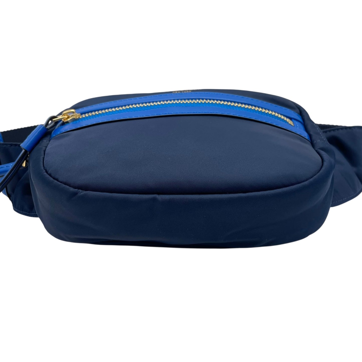 未使用級 美品 トリーバーチ TORY BURCH ボディバッグ ウエストポーチ ショルダーバッグ ネイビー 紺 ブルー 青ナイロン レザー コンビ B1