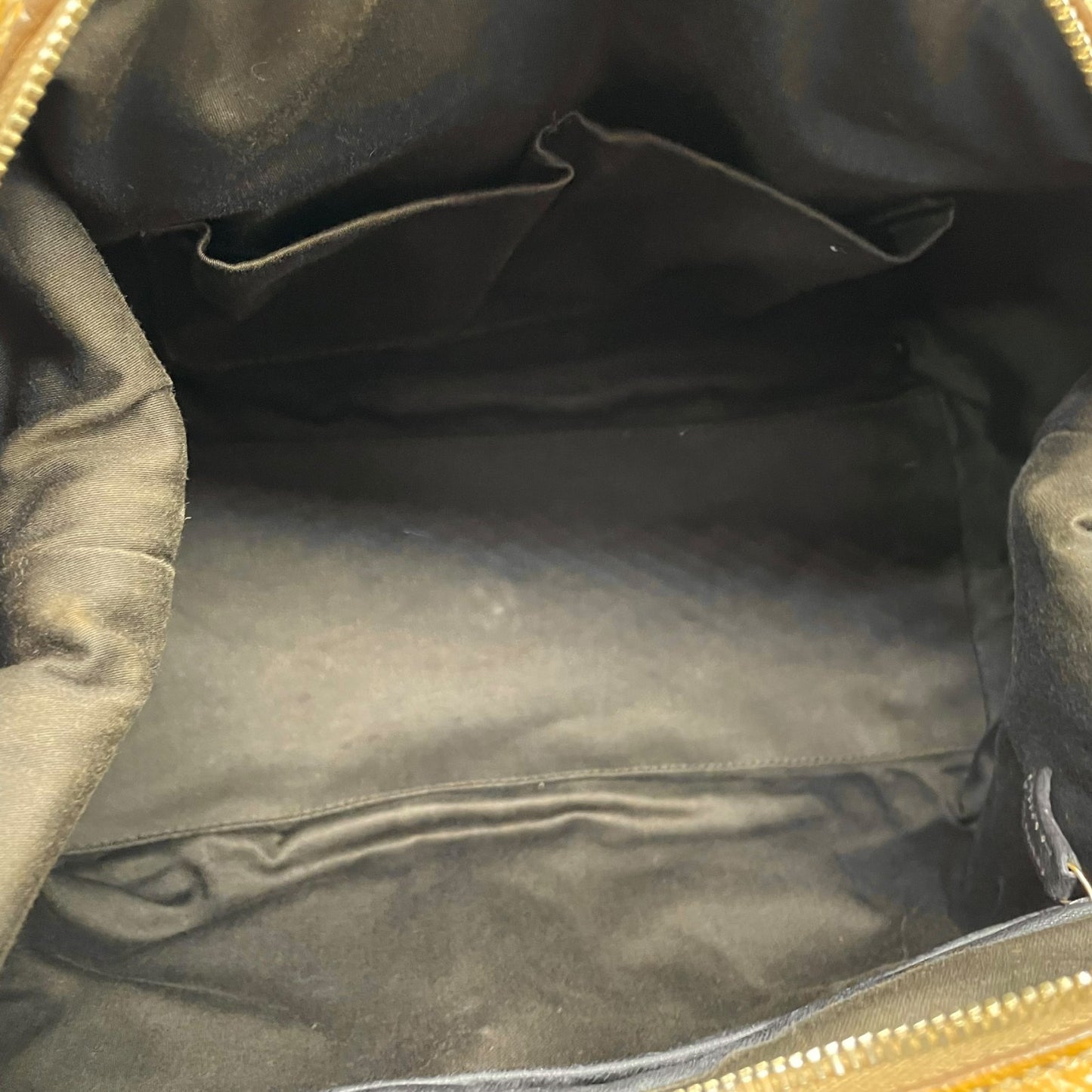 イヴサンローラン YSL ボストンバッグ Yライン パテントレザー ハンドバッグ キャメル ゴールド金具 ロゴ刻印 A2