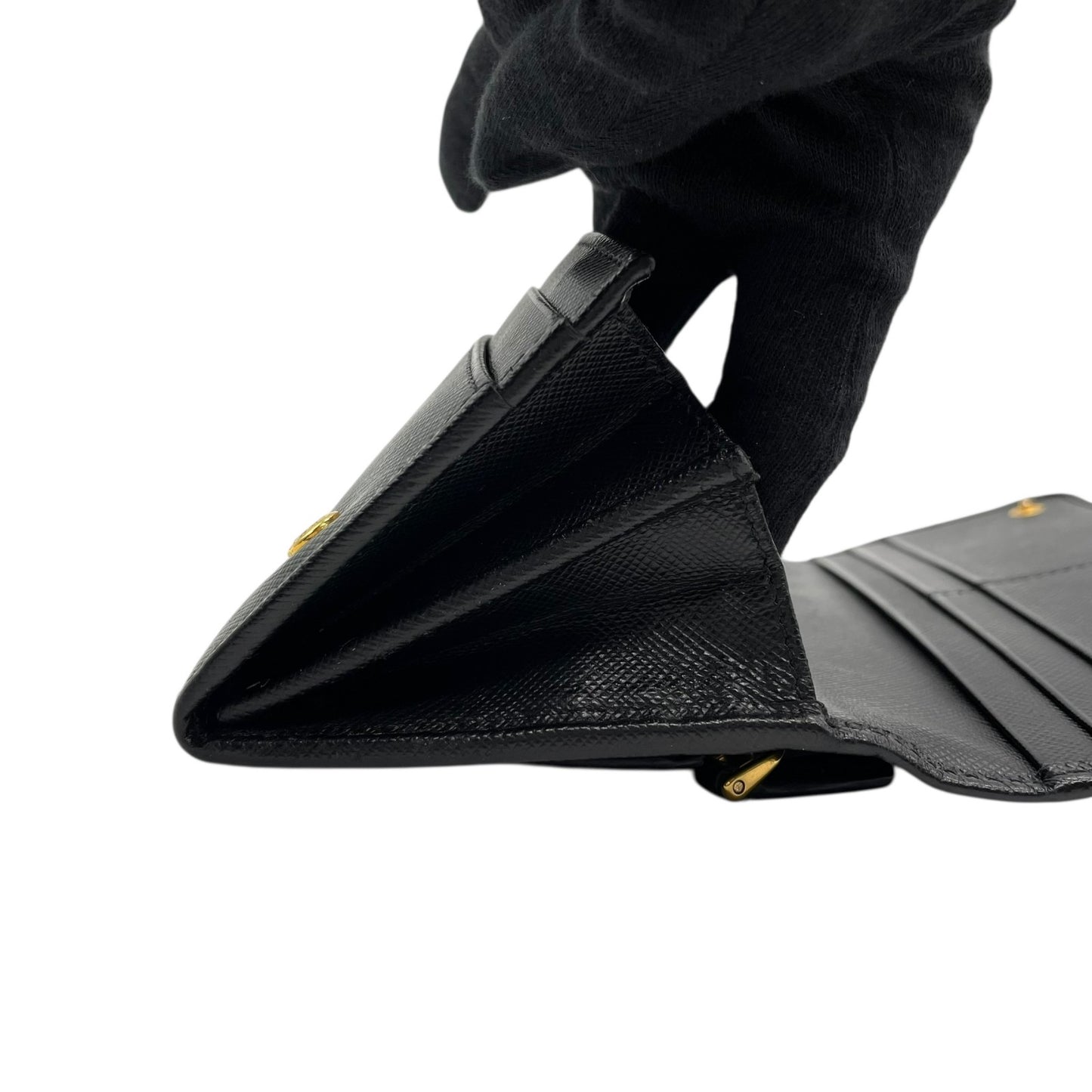 プラダ PRADA 長財布 ブラック 黒 NERO サフィアーノレザー ゴールド金具 ロゴ 1MH132/2D93/F0002 メンズ レディース M1