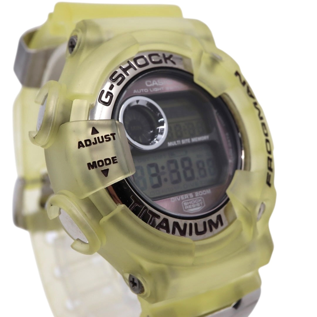 【未使用級 美品】カシオ G-SHOCK フロッグマン DW-9900WC W.C.C.S. 世界サンゴ礁保護協会モデル 腕時計 メンズ チタン イエロー スケルトン デジタル ダイバーズウォッチ 200M防水 希少 レア 稼働品 G7